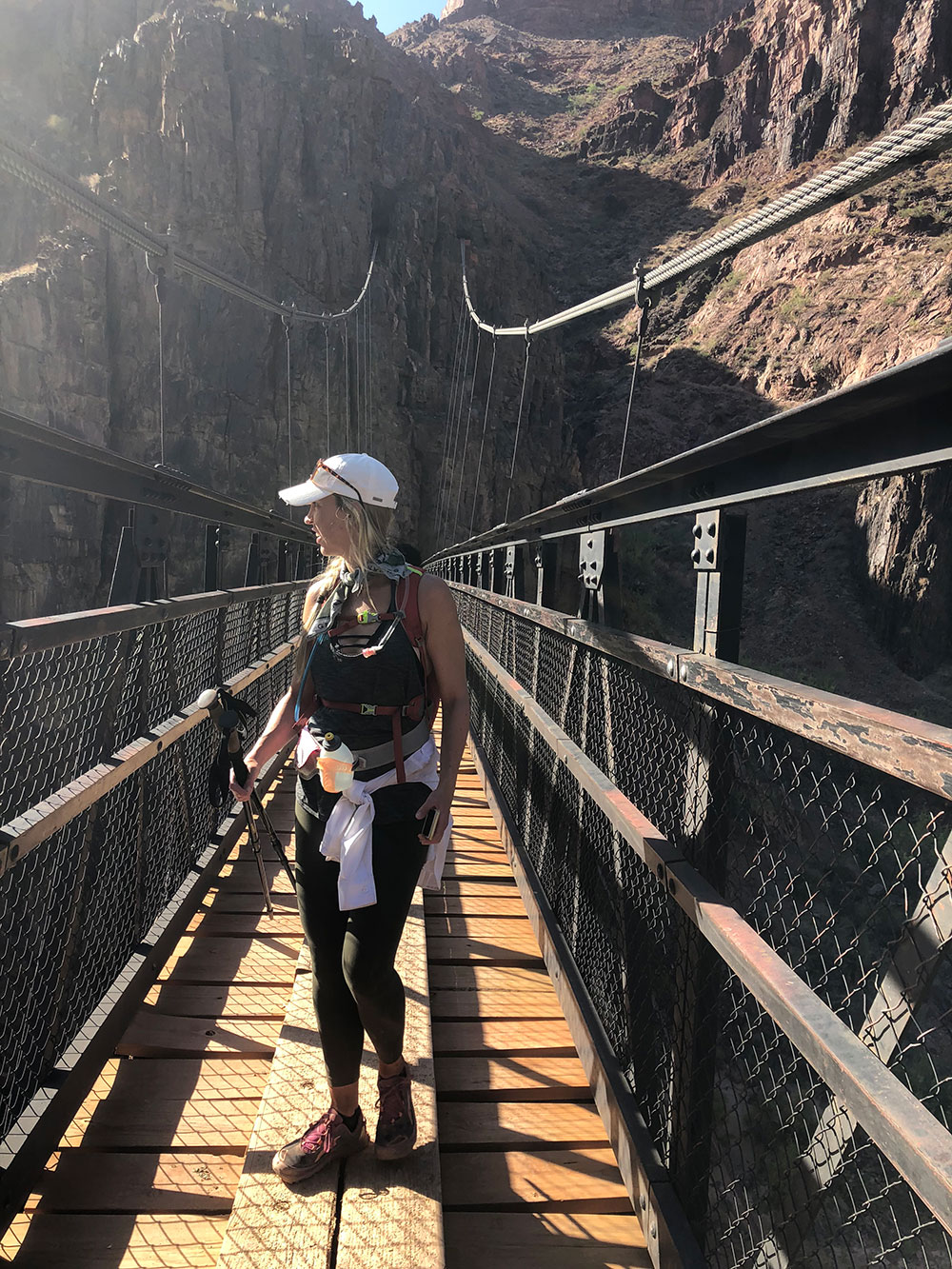 crossing the bridge to phantom ranch | thelovedesignedlife.com #grandcanyon #rimtorim