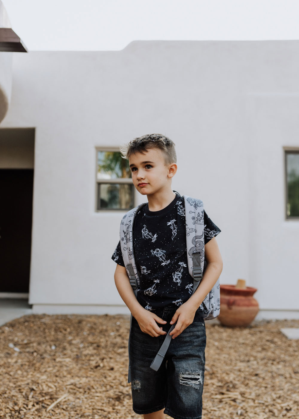 my biggest little man getting ready for back to school | thelovedesignedlife.com #backtoschoolstyle #boystyle #fall