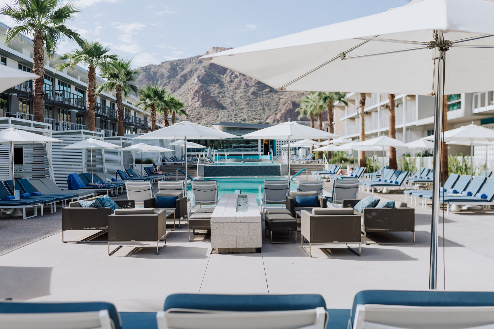 the pool area is a dream! | thelovedesignedlife.com #midcenturymodern #resortlife