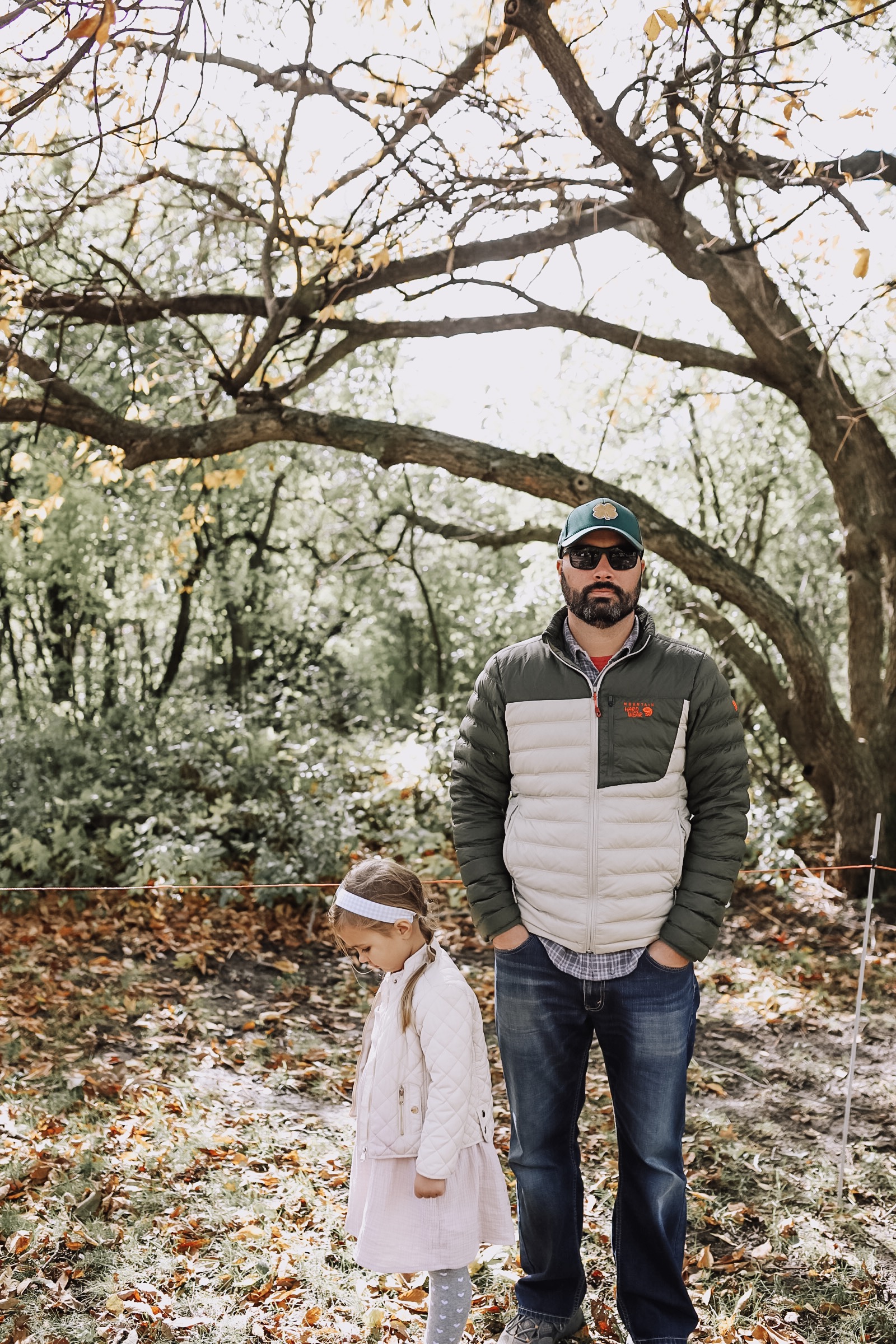 dad and daughter all bundled up for the fooler weather | thelovedesignedlife.com #seasonsofsodak #fall #travell