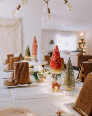 a peek inside our gingerbread house decorating party