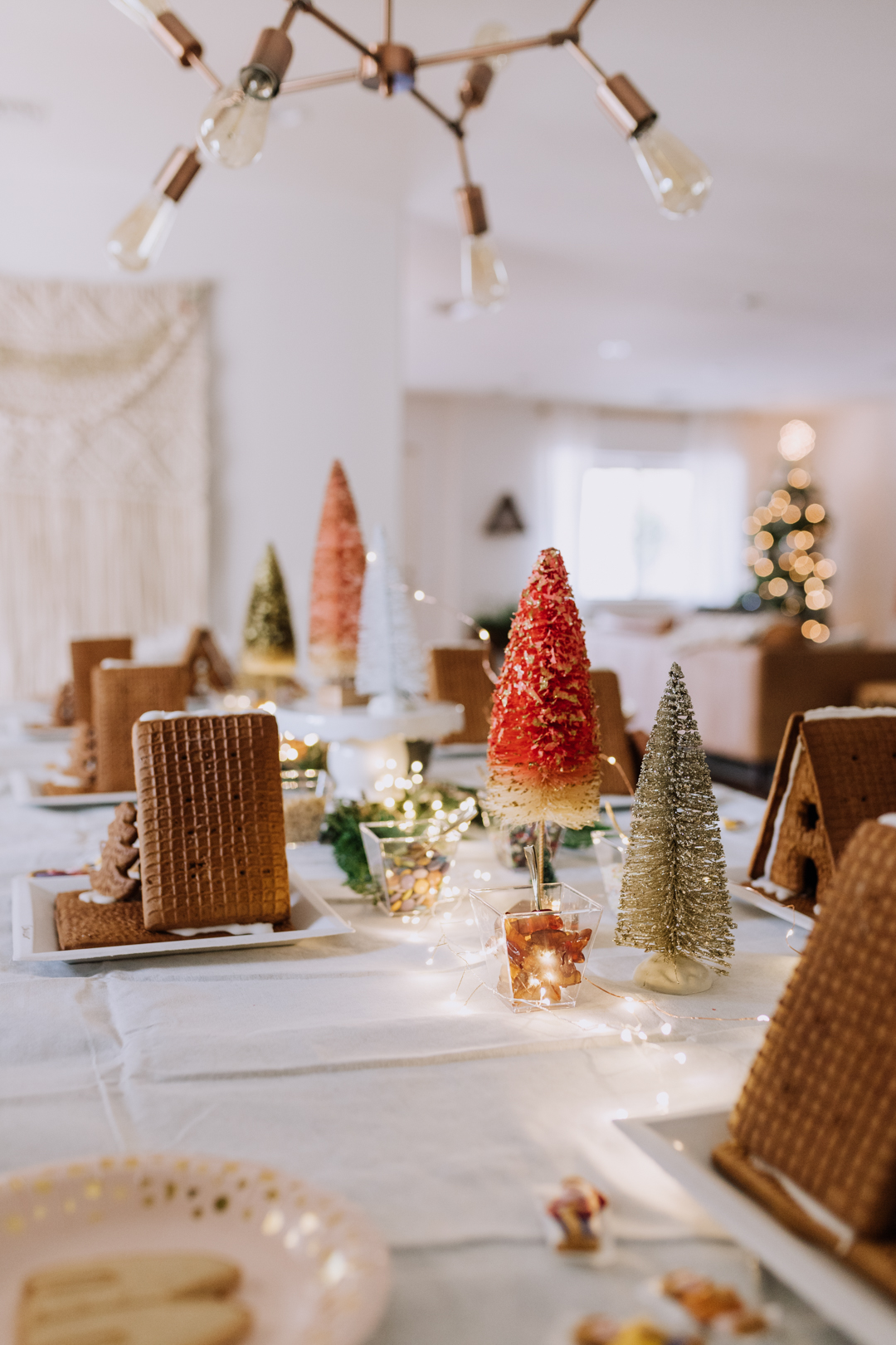 a peek inside our gingerbread house decorating party