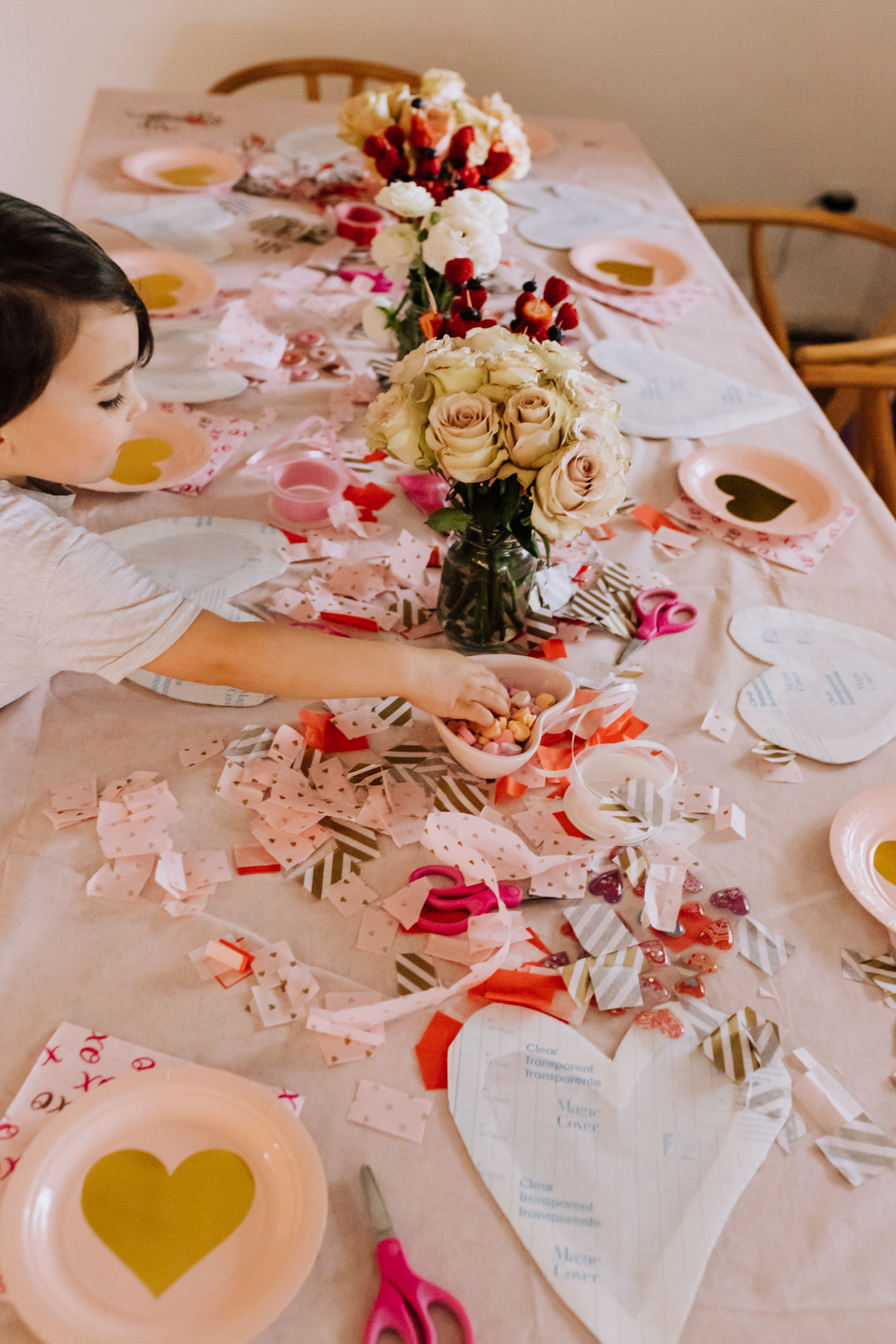 always reaching for the heart shaped candy | thelovedesignedlife.com #valentinesday #loveday #kidsvalentines