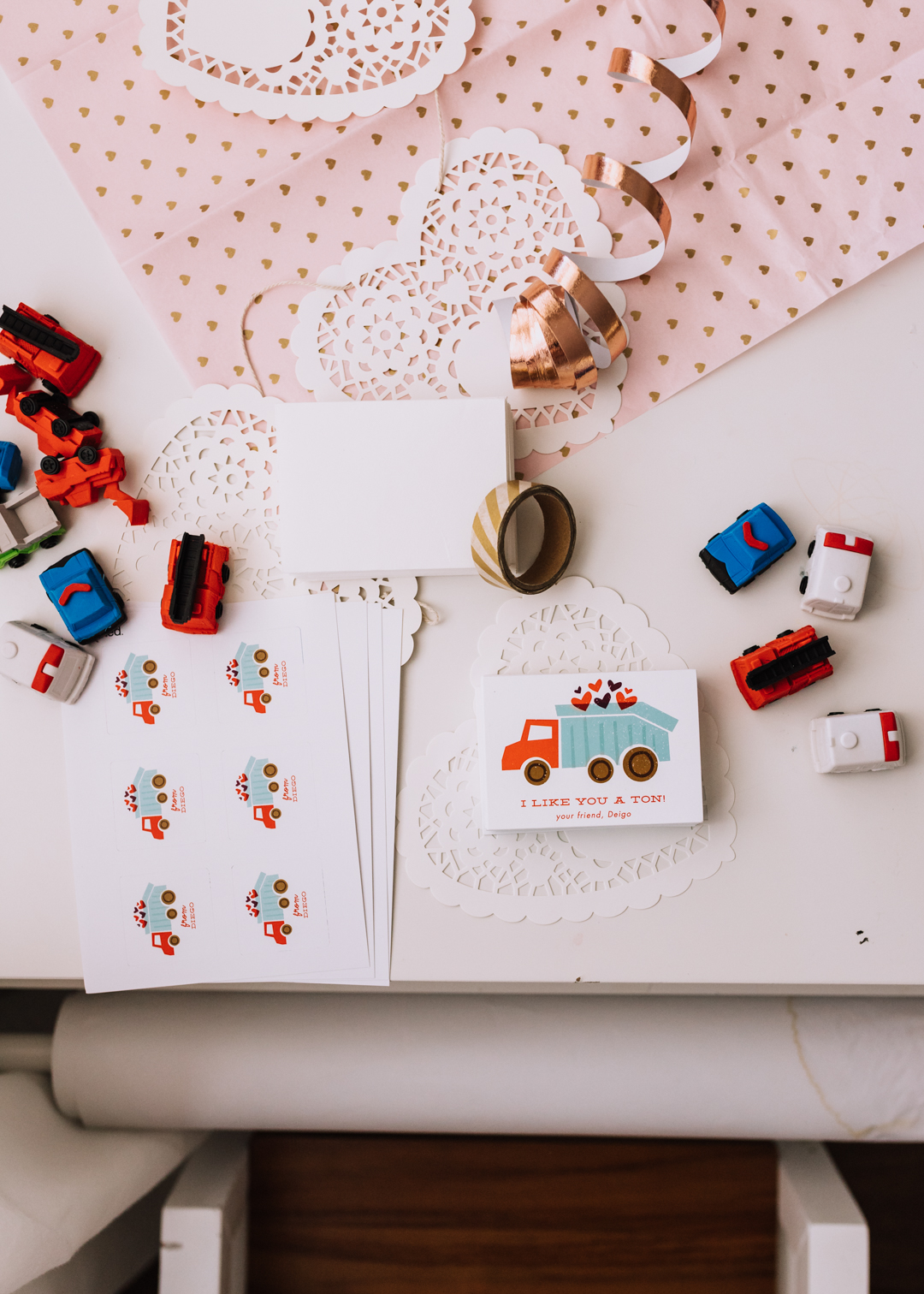 the sweetest little classroom truck valentines from @minted | thelovedesignedlife.com #truck #loveyouaton #noncandyvalentines