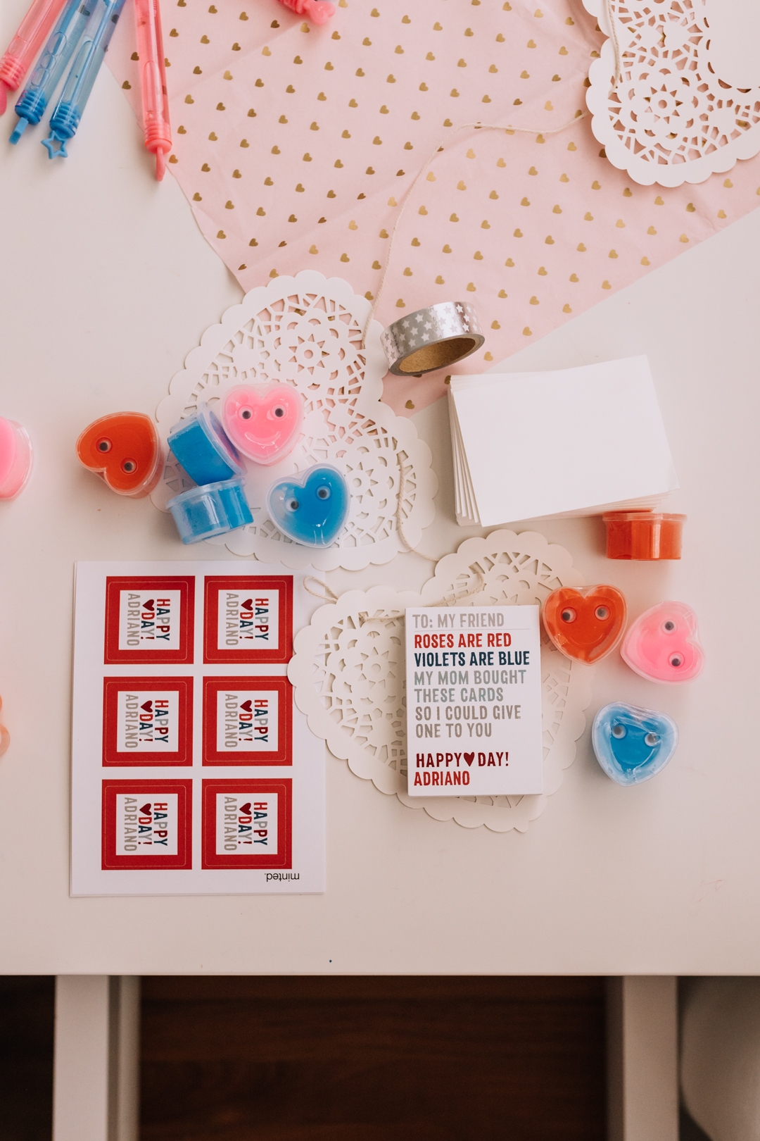 roses are read, violets are blue, my mom bought these cards, so I could give one to you! | thelovedesignedlife.com #cheekyvalentines #bigkidvalentines #noncandyvalentines