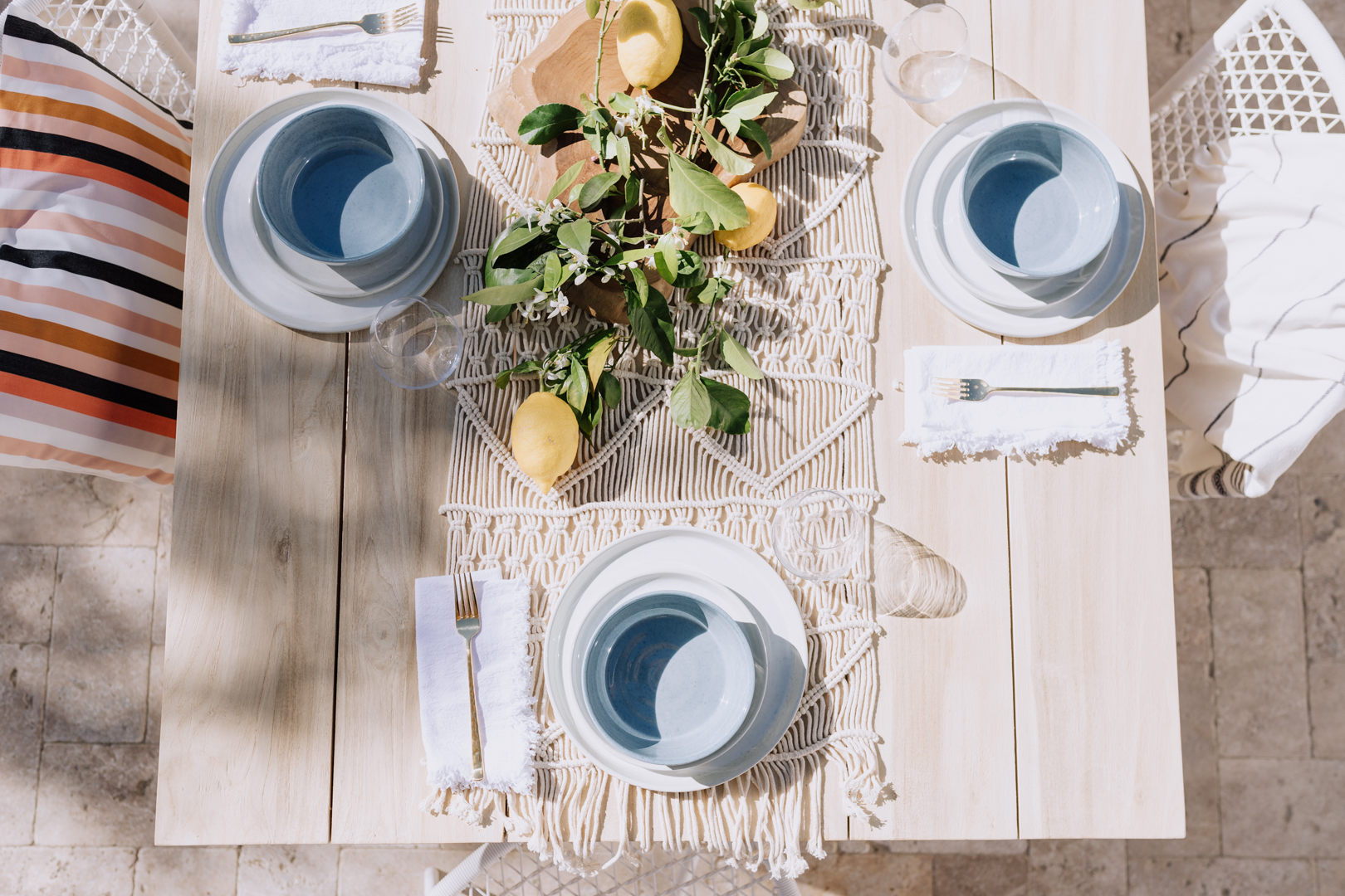 can't wait to entertain here with our beautiful new Teaka hardwood table | thelovedesignedlife.com #ourArticle #TeakaTable #backyardentertaining