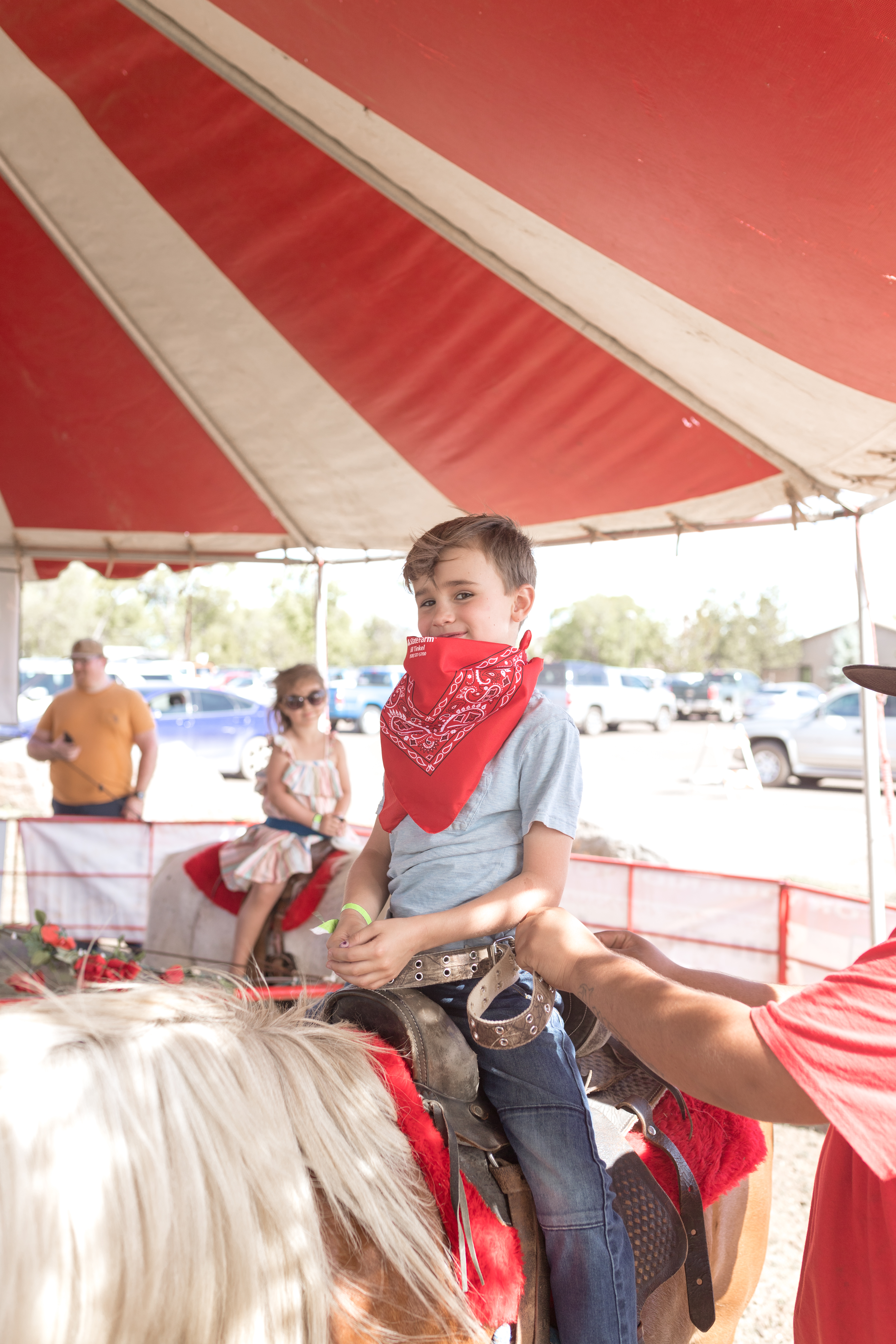 boy on a pony ride