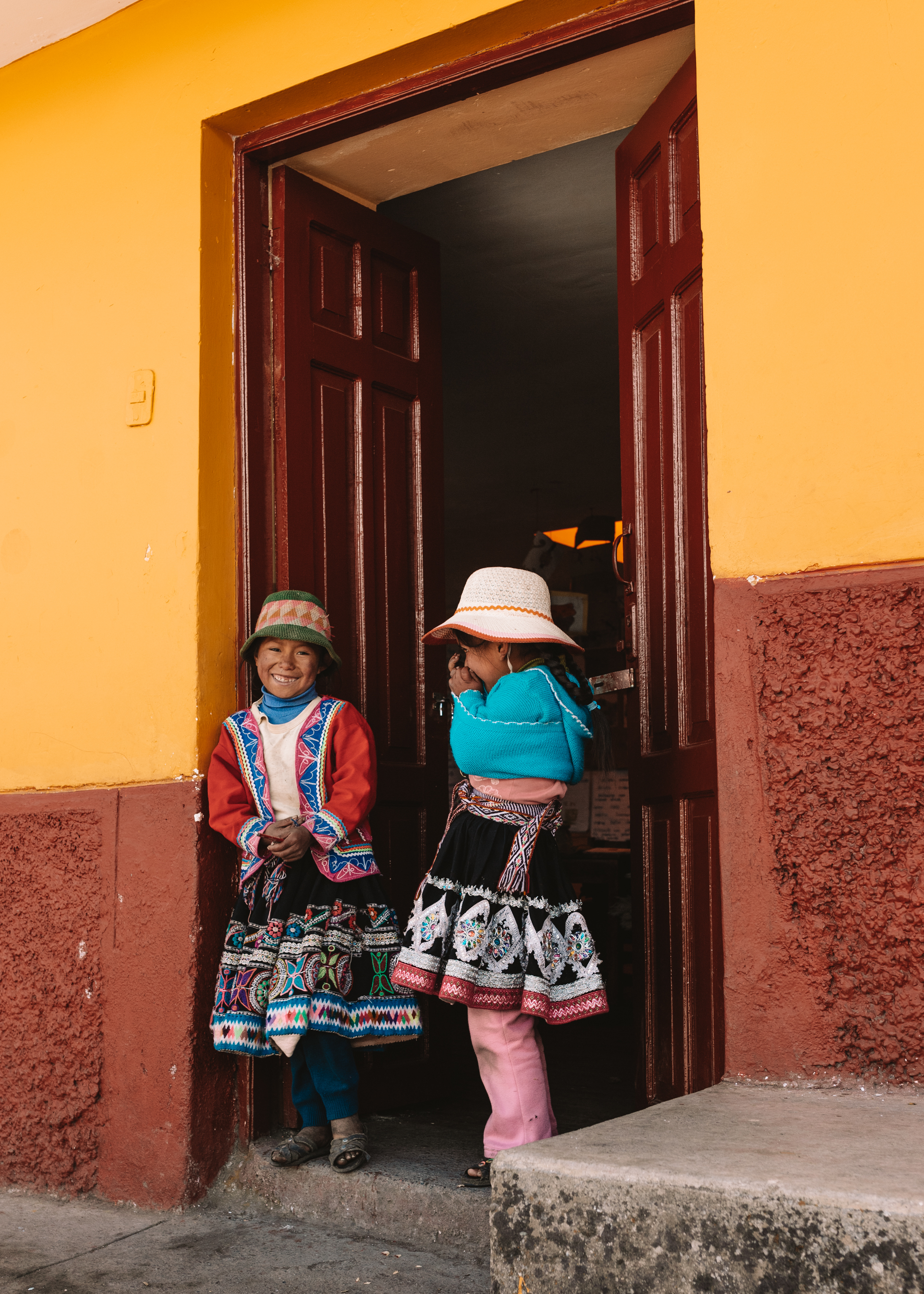 sweet little schoolgirls in the mountains of peru #thelovedesignedlife #travel #peruretreat