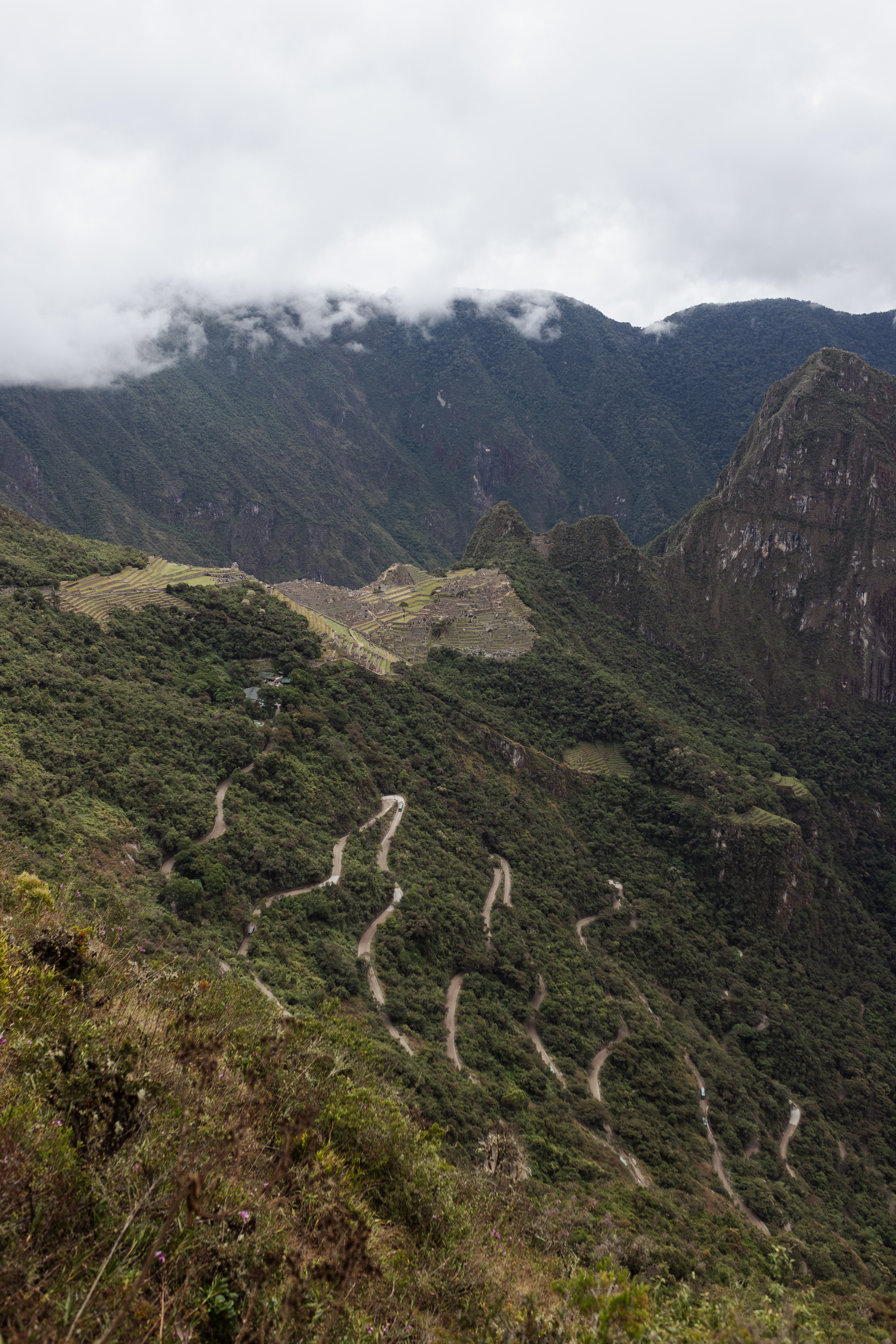 the switchbacks leading up to Machu Picchu #peru #machupicchu #sacredvalley