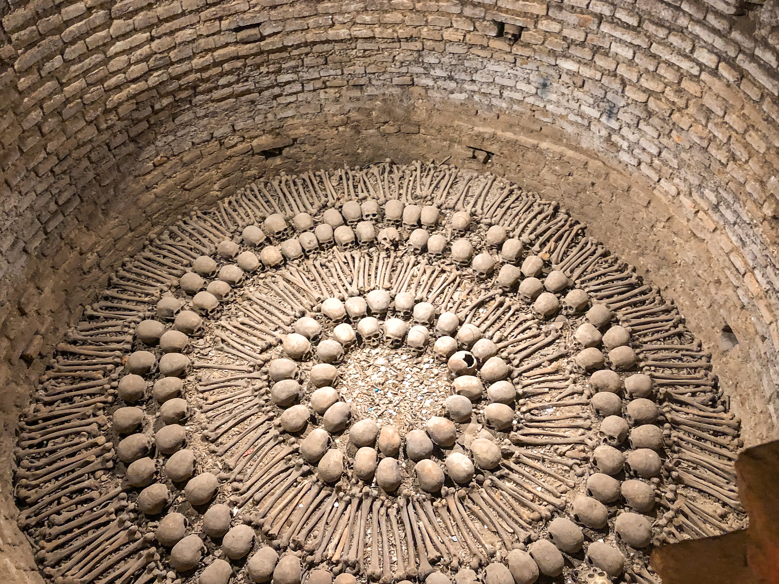 the catacombs at San Francisco Cathedral in Lima, Peru