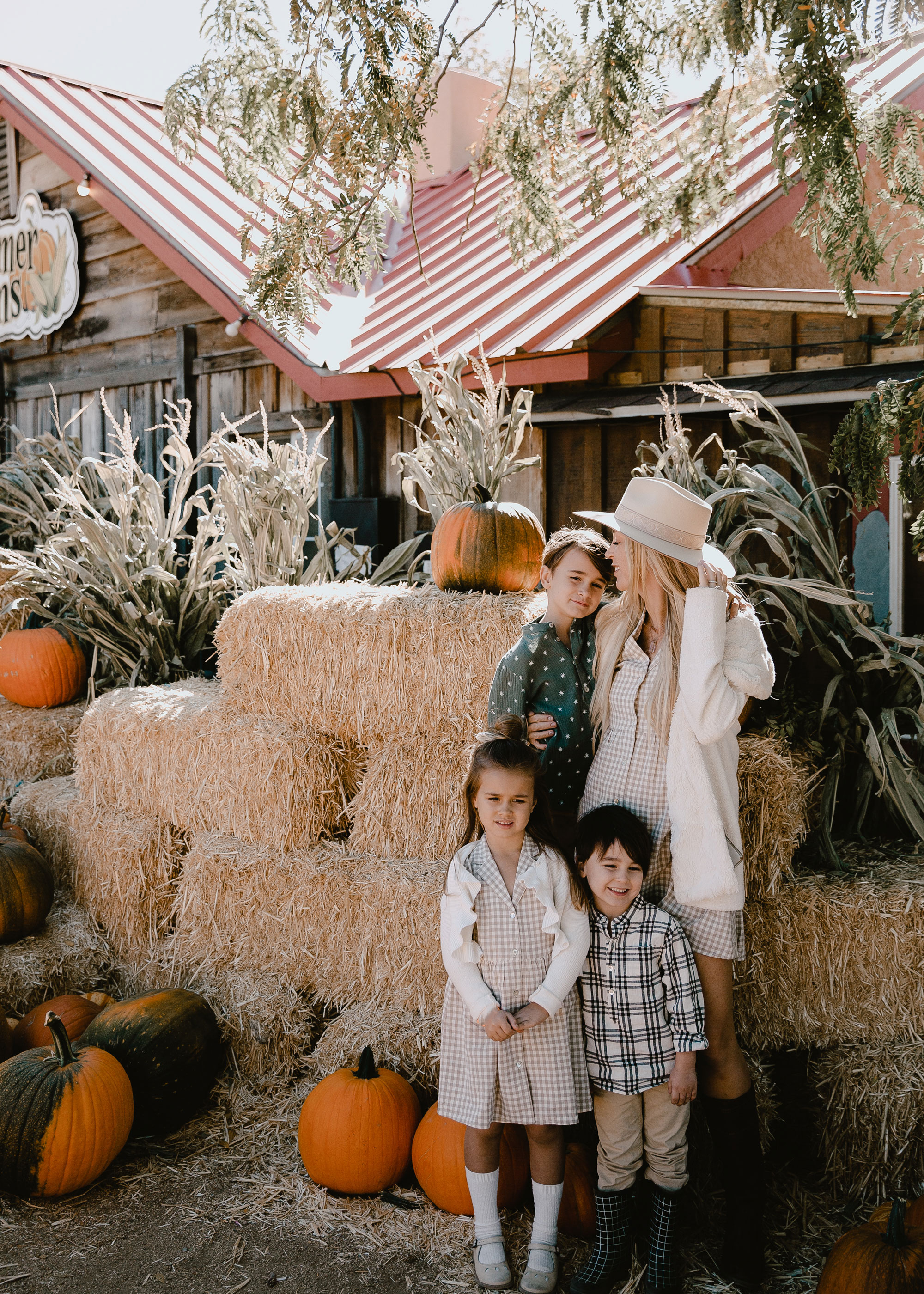 at the pumpkin patch with my babes