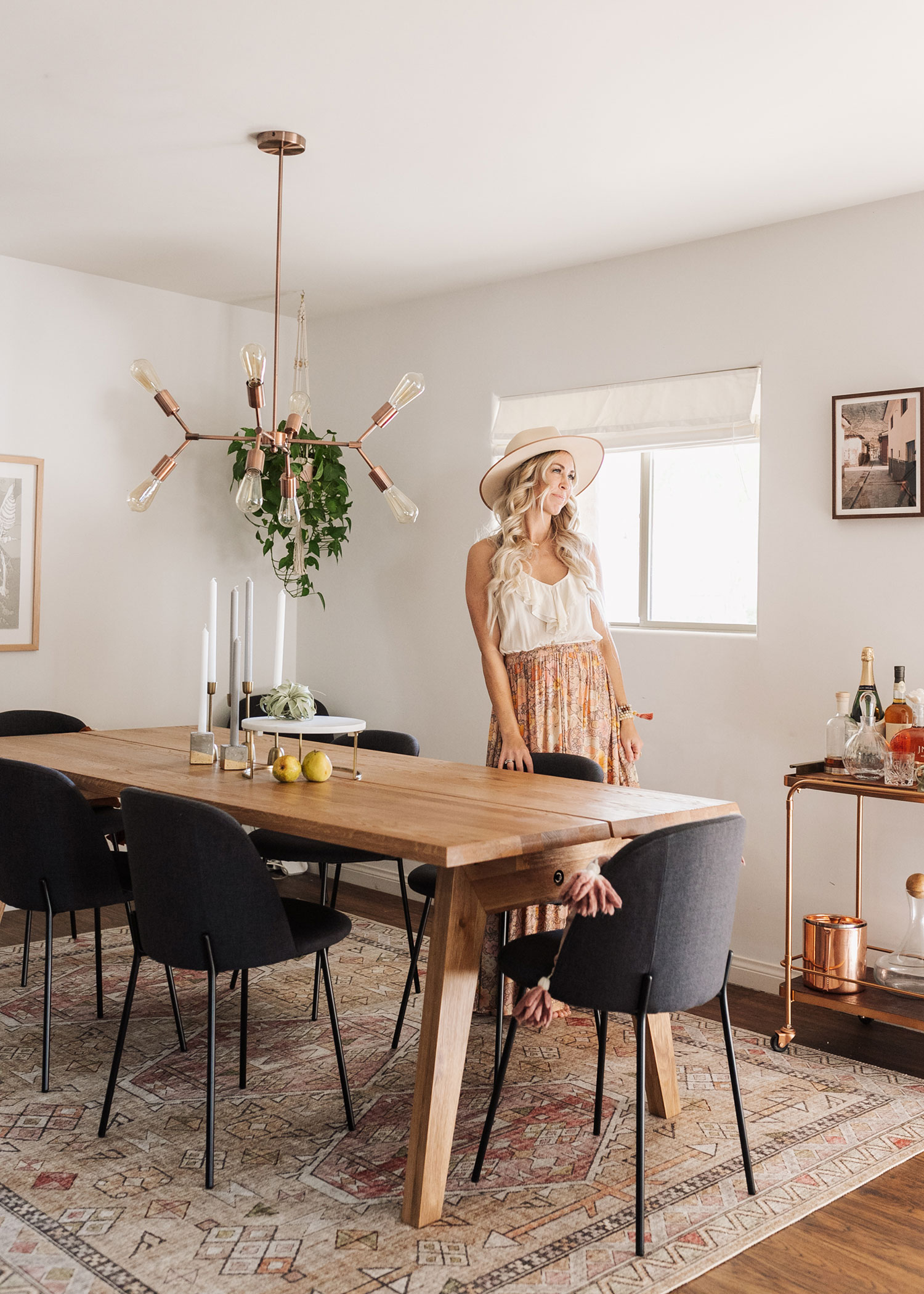 Madera Oak Dining Table, Extendable