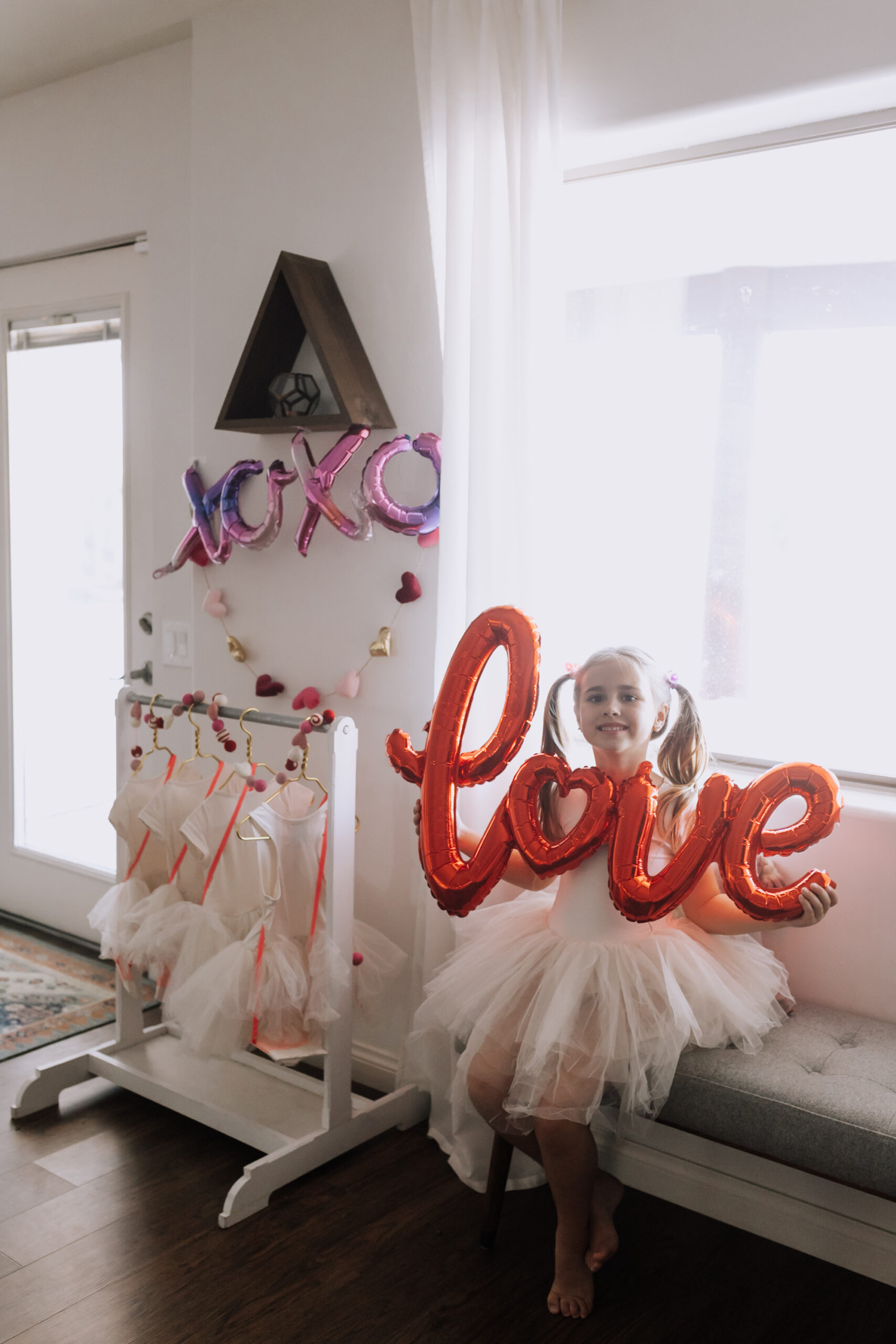 showing love for her fellow galentines with tutus for dress up! #thelovedesignedlife #galentinesday #tutucute