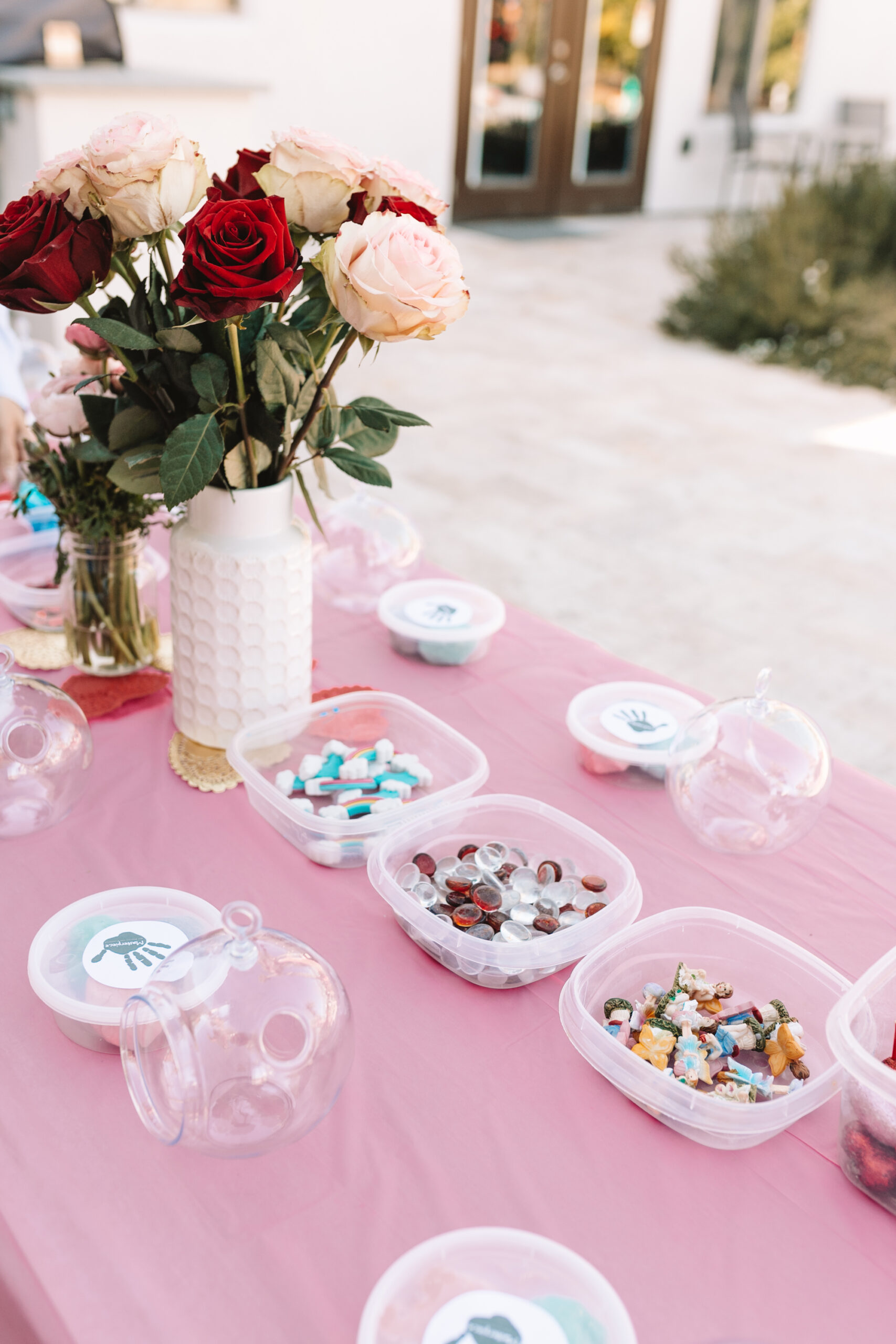 setting up for a valentine's playdate. #thelovedesignedlife #valetinesday #galentines #artparty