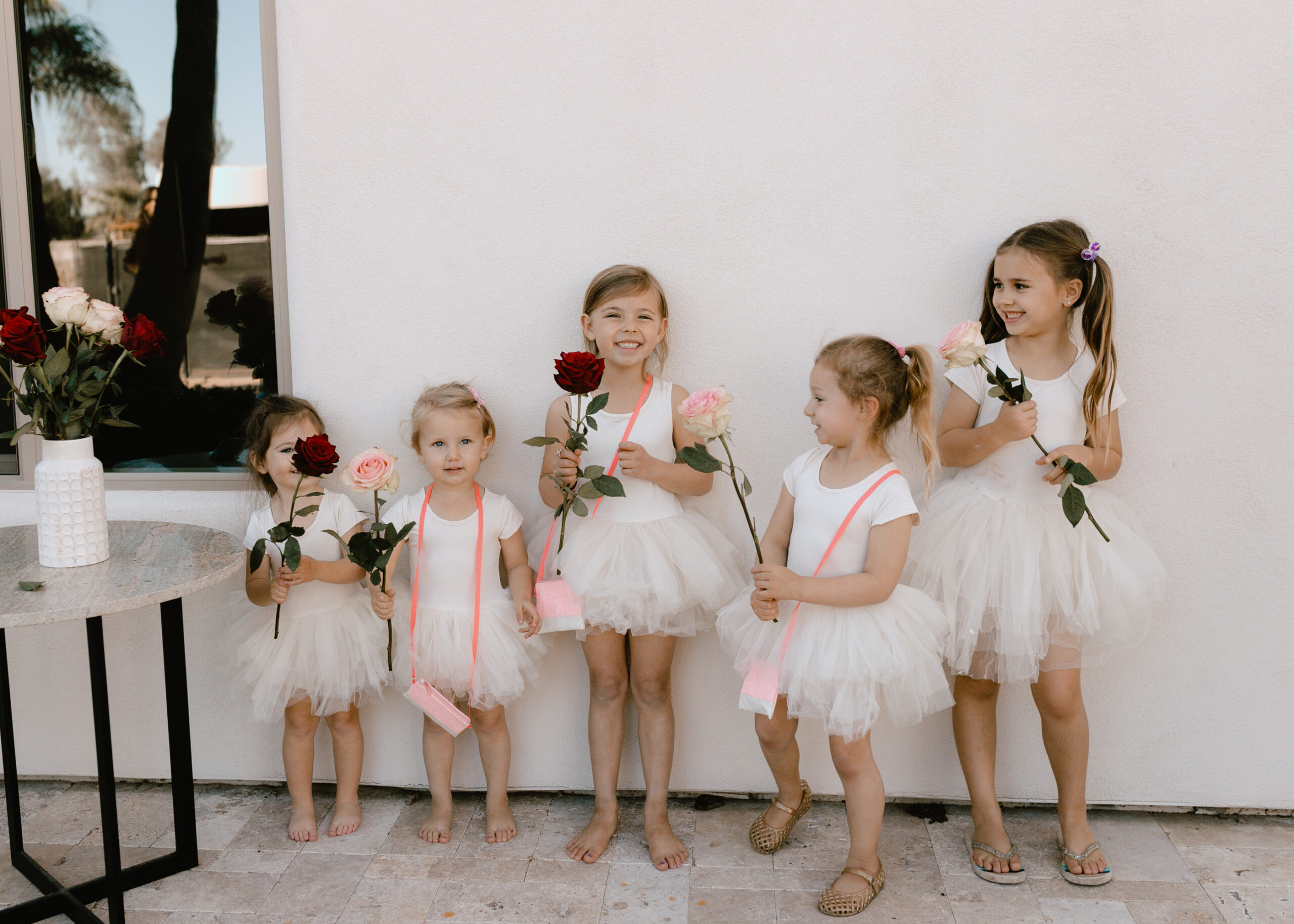 cute little girls in their matching tutus for a galentine's party! #thelovedesignedlife #valentinesday #iloveplum