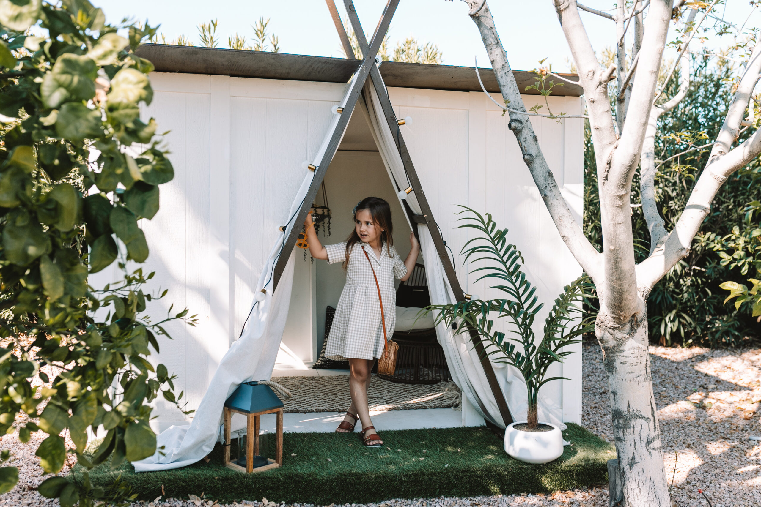 the kid's backyard clubhouse is on the blog! thelovedesignedlife.com #thelovedesignedlife #habitandhome #childsplay #kidsplayhouse