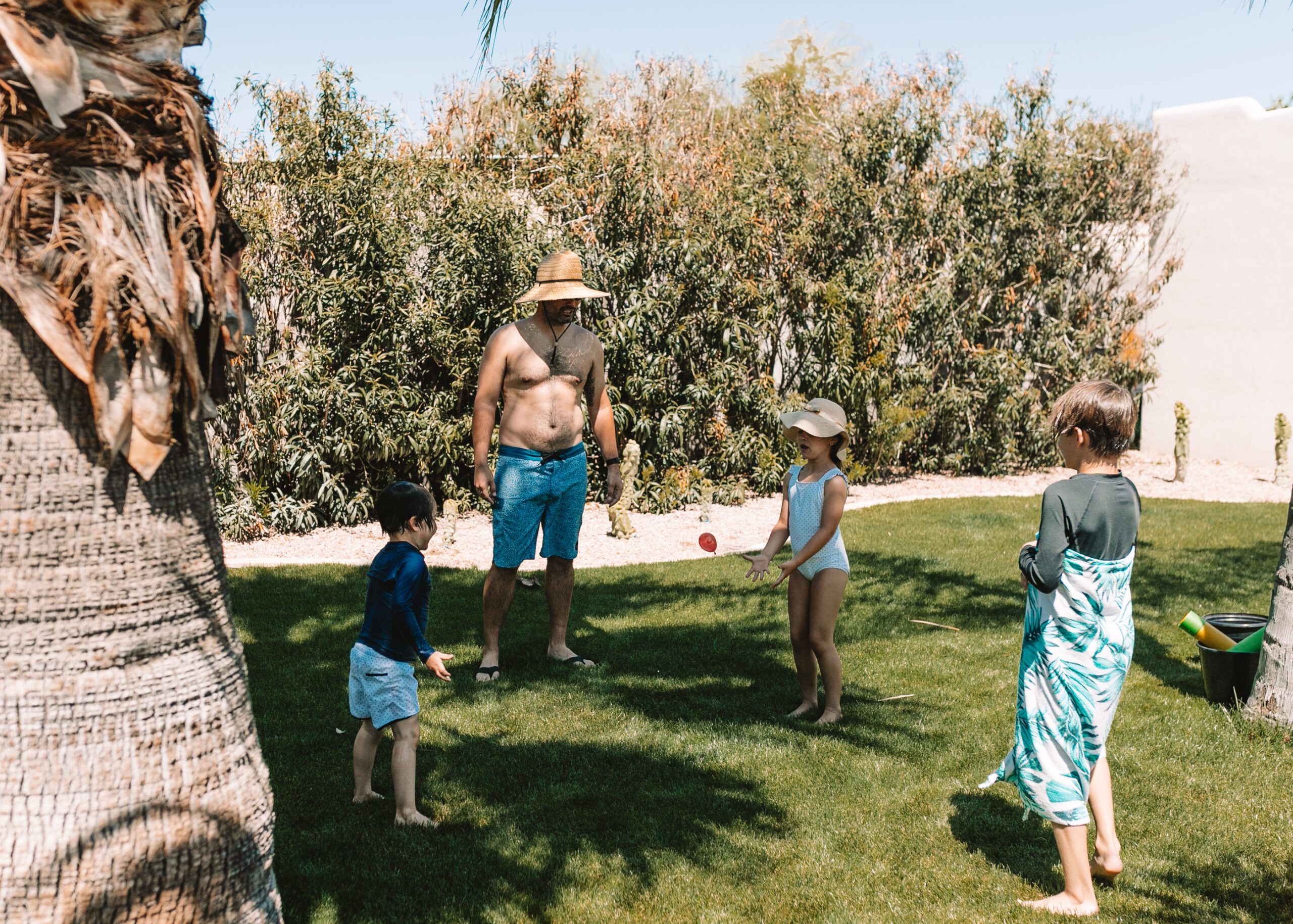 some fun water games from our backyard field day. #thelovedesignedlife #stayhome #waterballoontoss