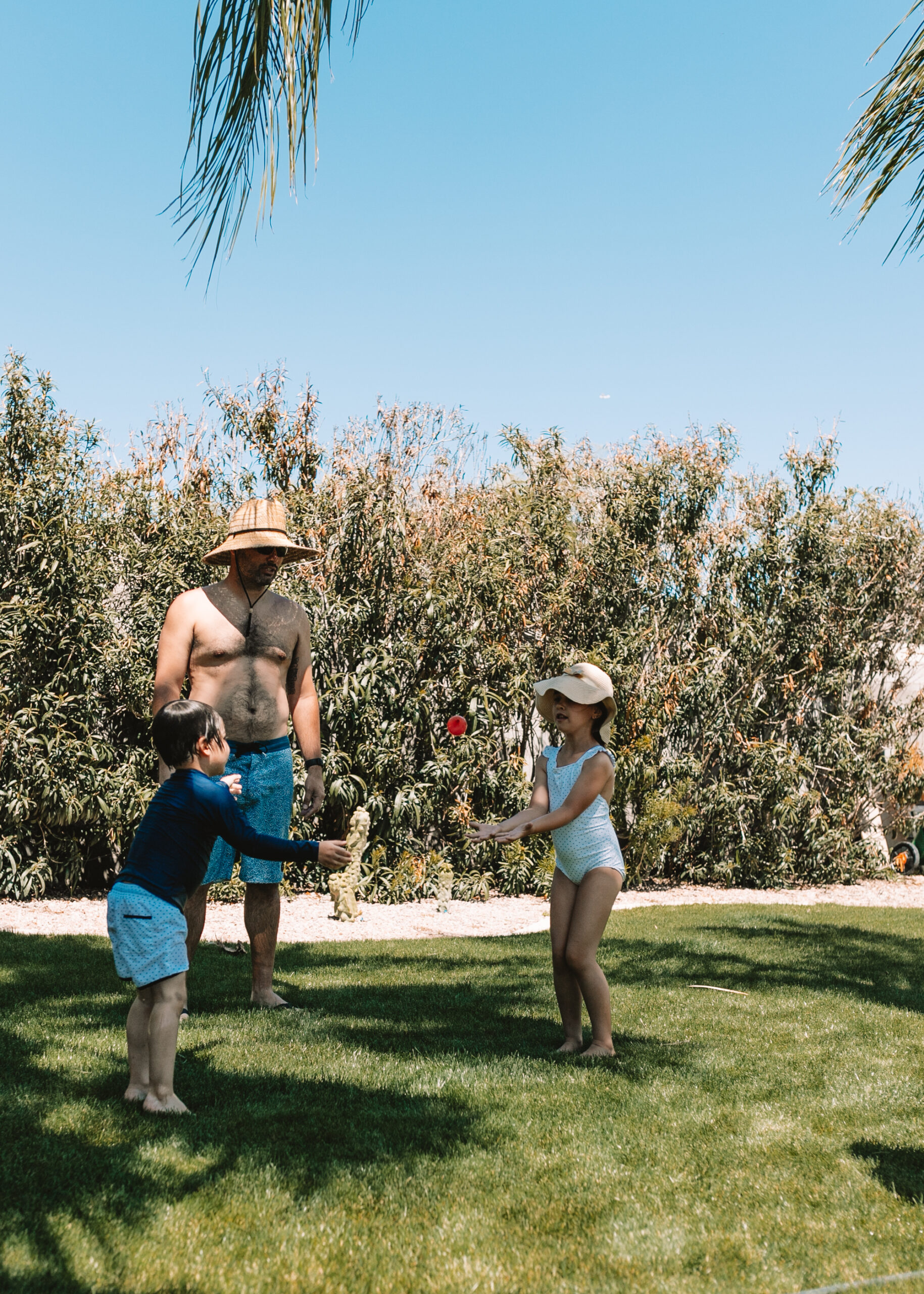 playing balloon toss for our backyard field day. #thelovedesignedlife #stayhome