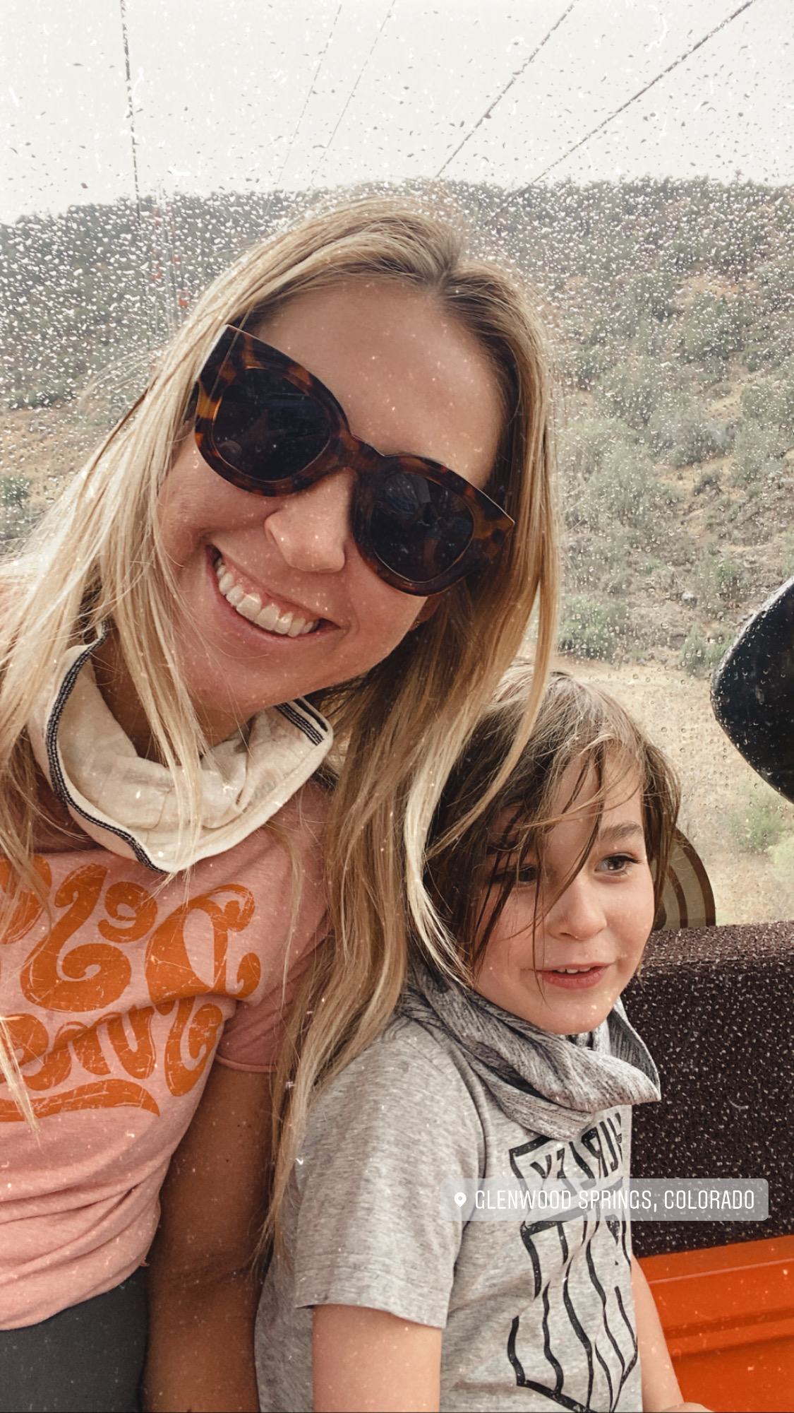 taking the gondola up to the Glenwood Caverns. #colorado #familytravel #mountainfun