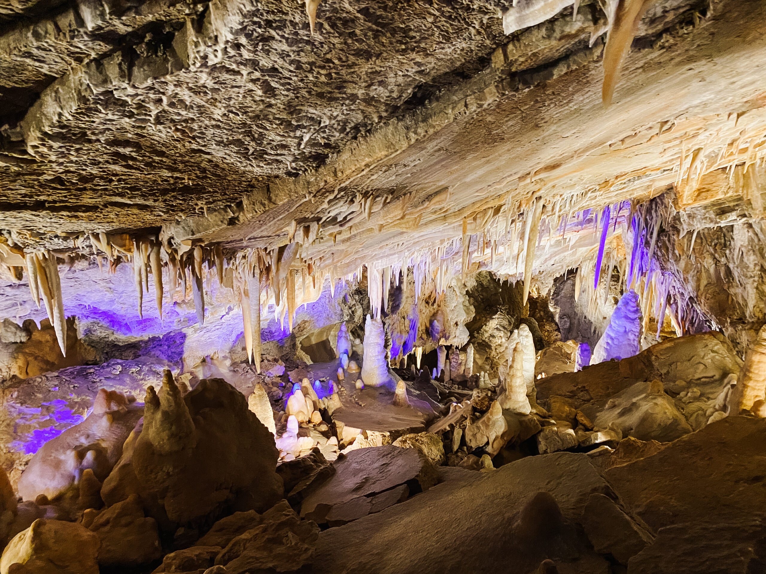 inside the caves of the Glenwood Caverns. #colorado #caves #familytravel