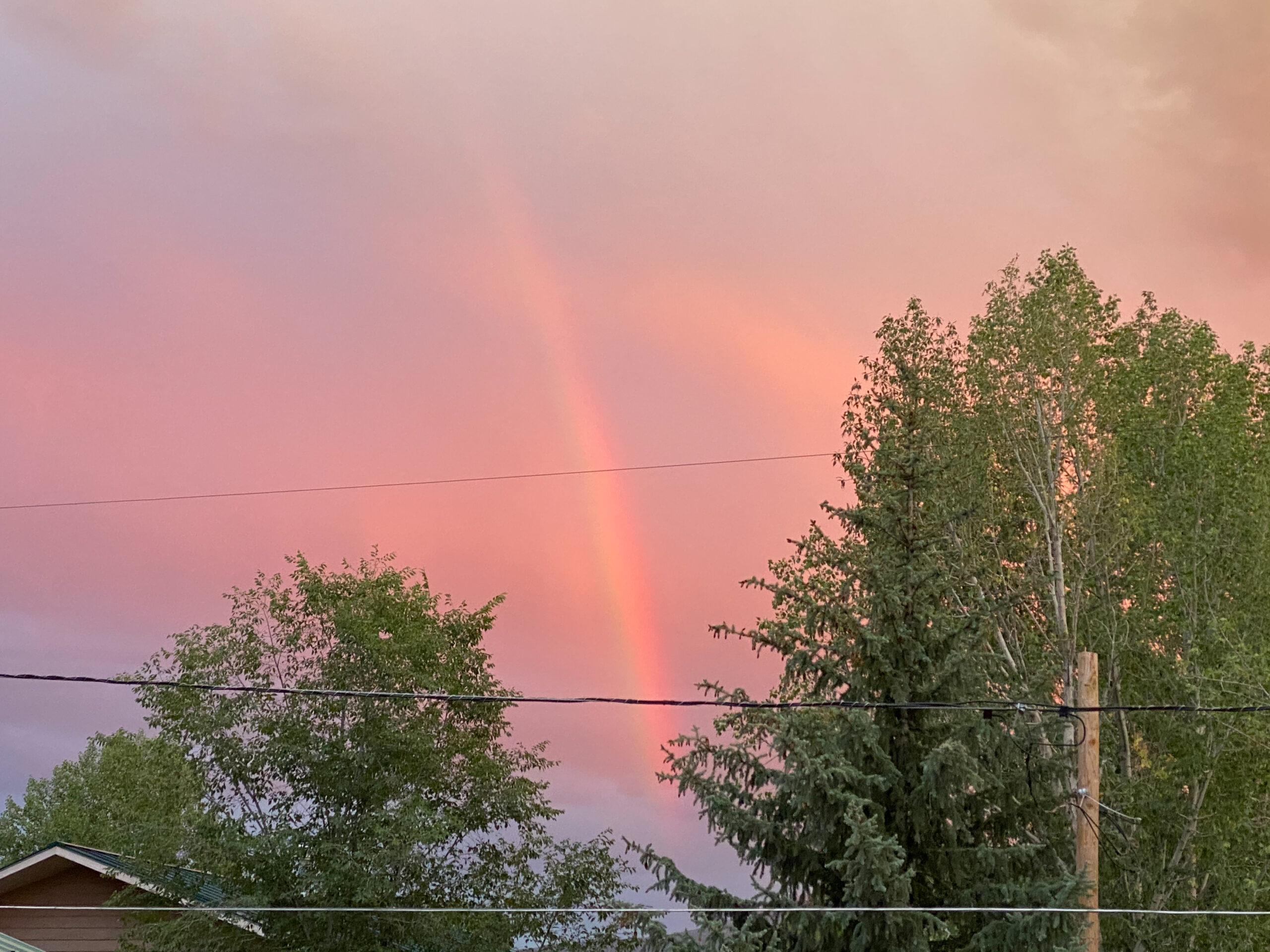 a rainbow sunset in carbondale, colorado. #theldltravels #chasingrainbows