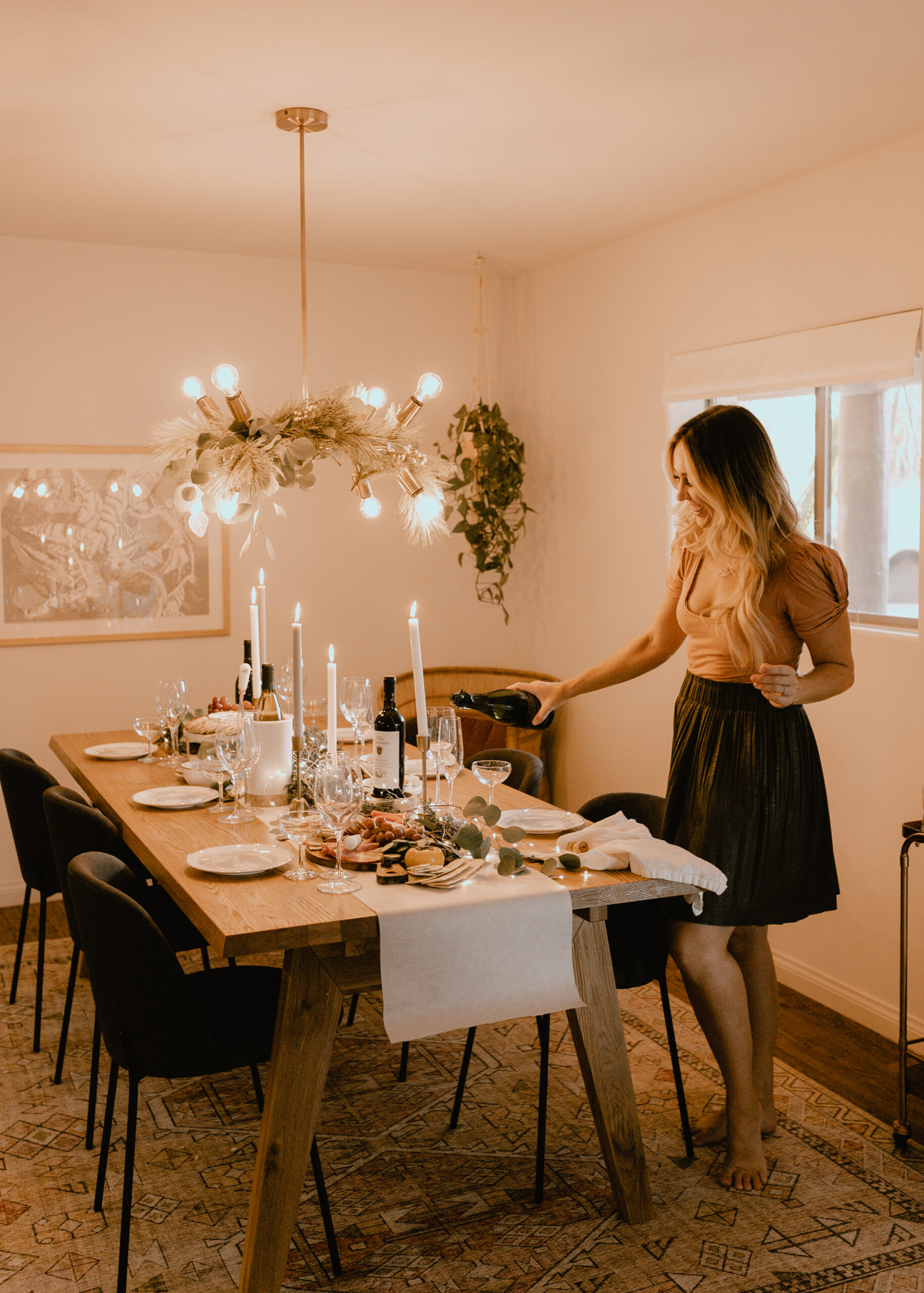 pop the champagne! it's time to celebrate the holiday season with a very merry charcuterie board spread gathering. #holidayhome #gather #christmastime #holidaytable