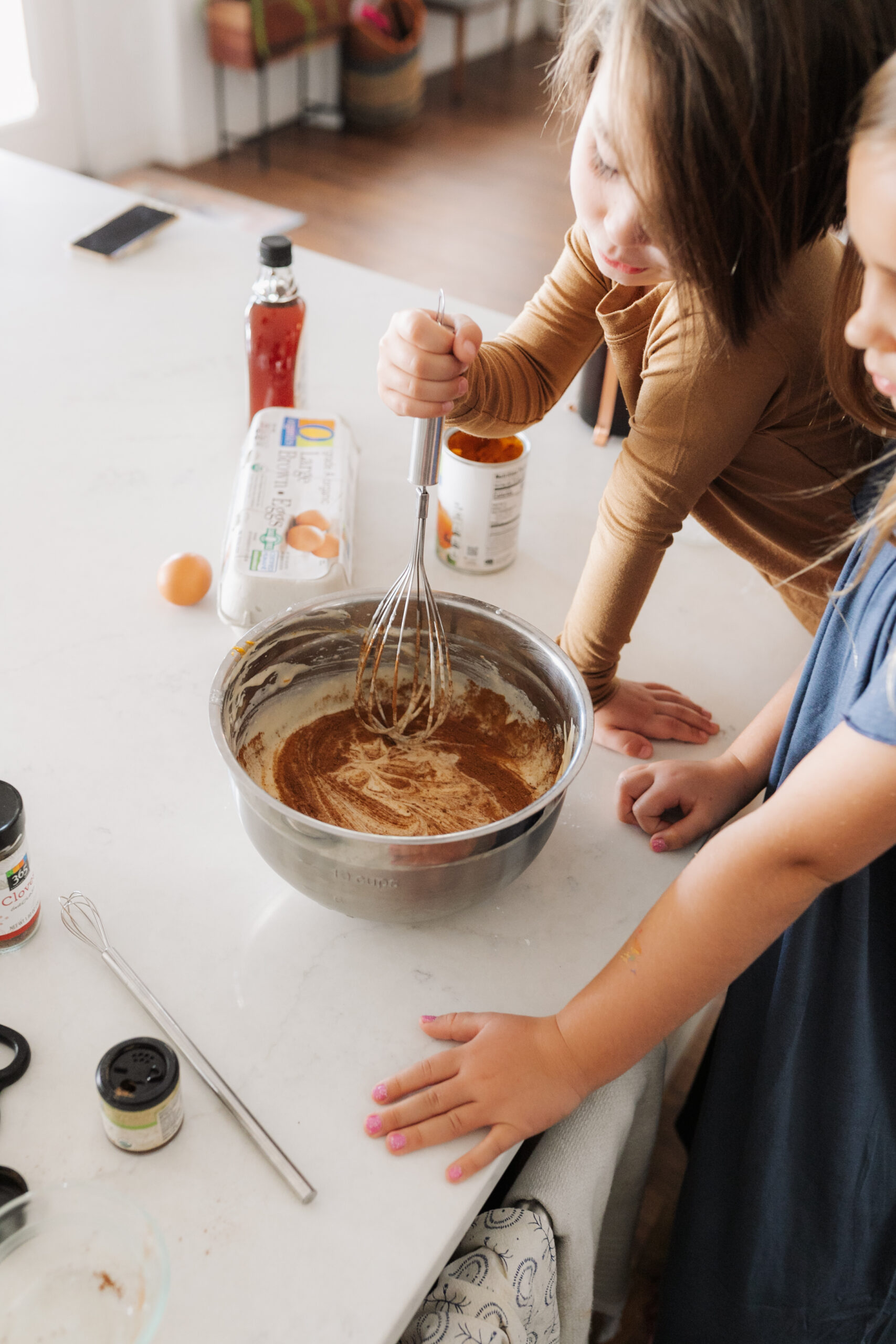 mixing up the pumpkin spice pancakes on a slow sunday morning #fallpancakes #pumpkinspice