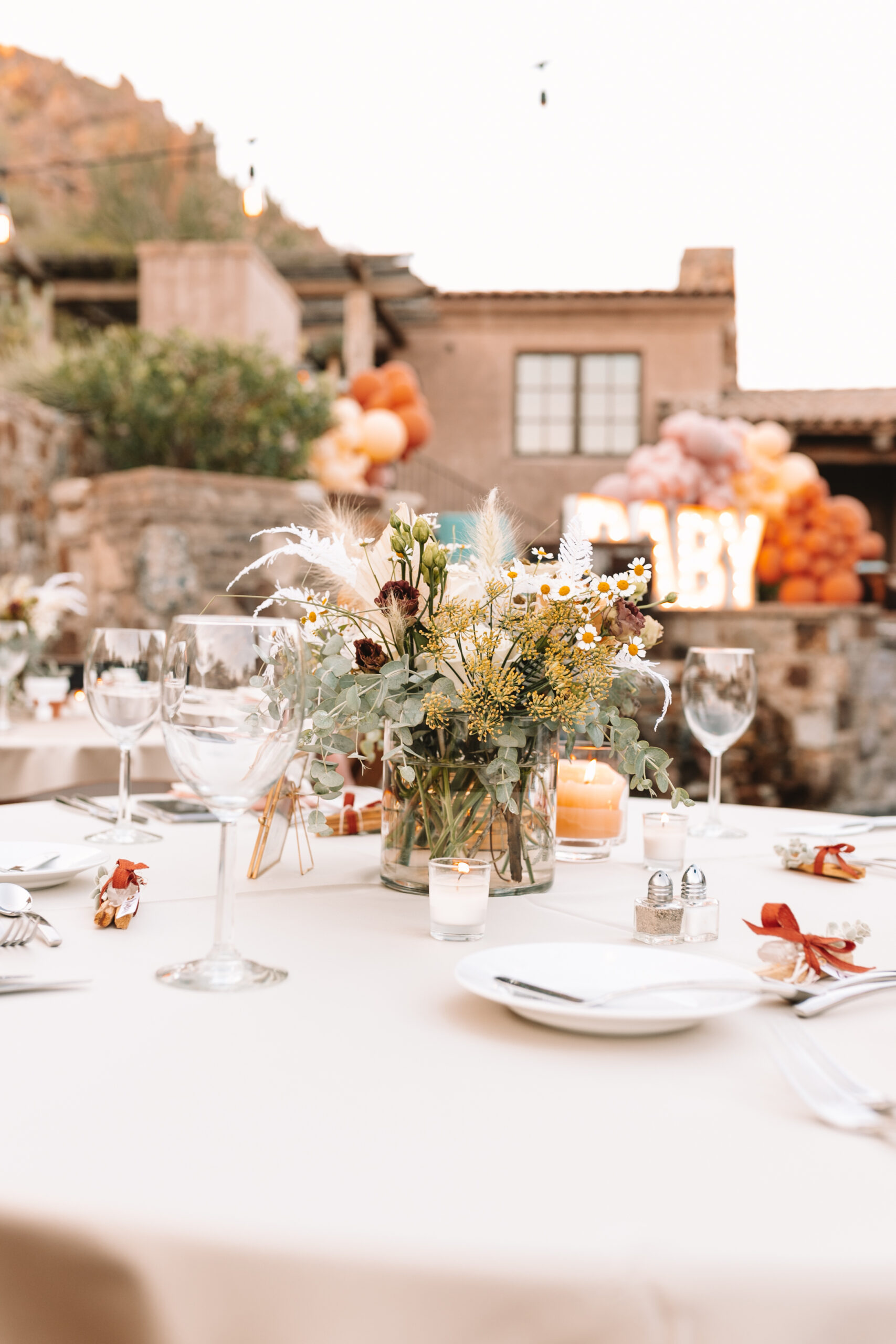 desert boho chic baby shower