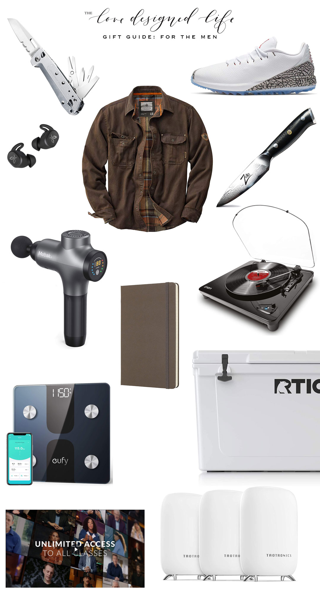 the love designed life's gift guide: for the men #giftguide #forthemen #giftideas