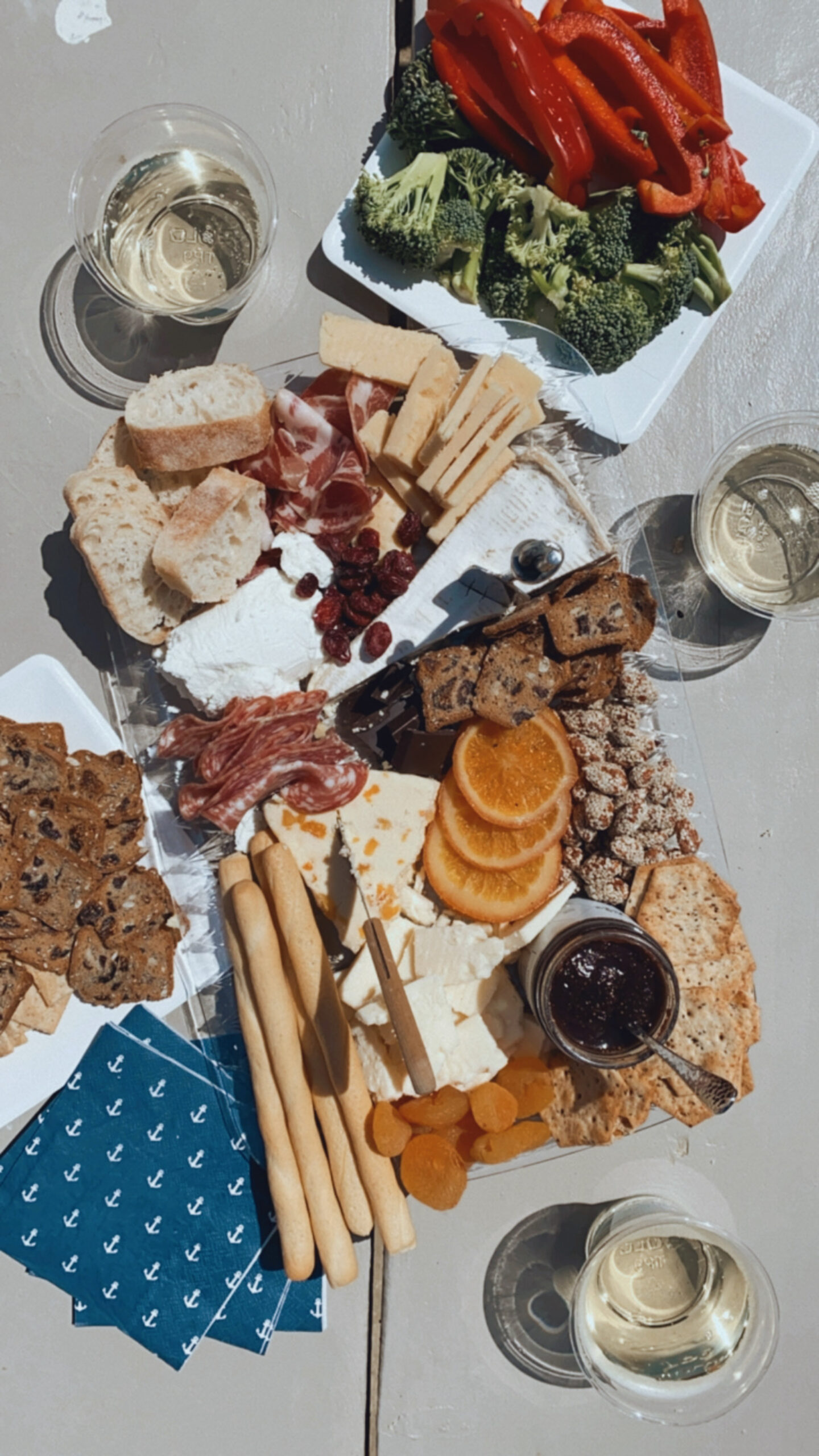 our picnic charcuterie board we brought along wine tasting in temecula #thelovedesignedlife #charcuterieboard #winetasting #winecountry