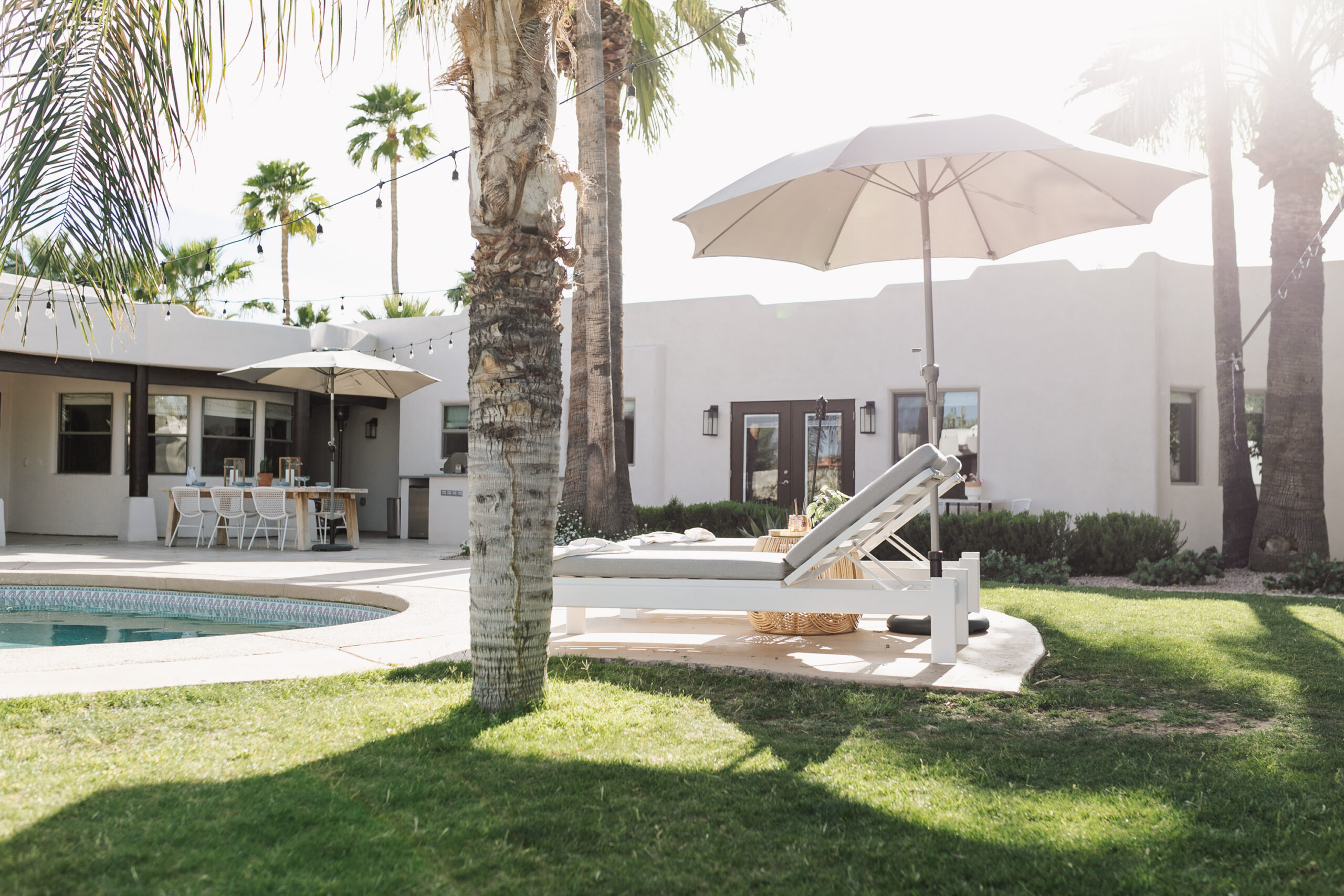 loving the addition of these two deck chairs to our backyard space #thelovedesignedlife #theldlhome #backyardliving #theldlhome