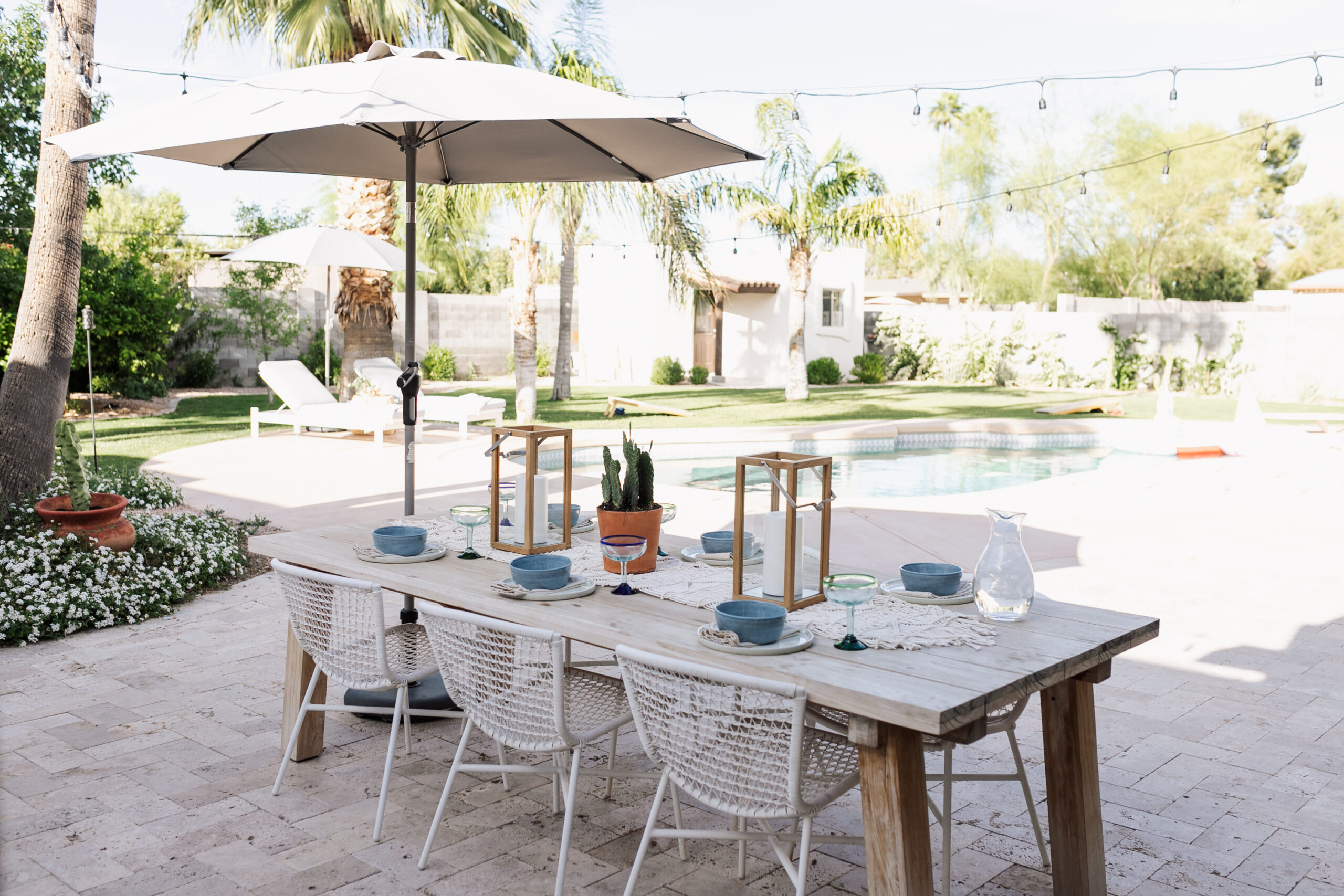 all set up for some outdoor dining in our backyard #thelovedesignedlife #theldlhome #outdoordining #ouraticle