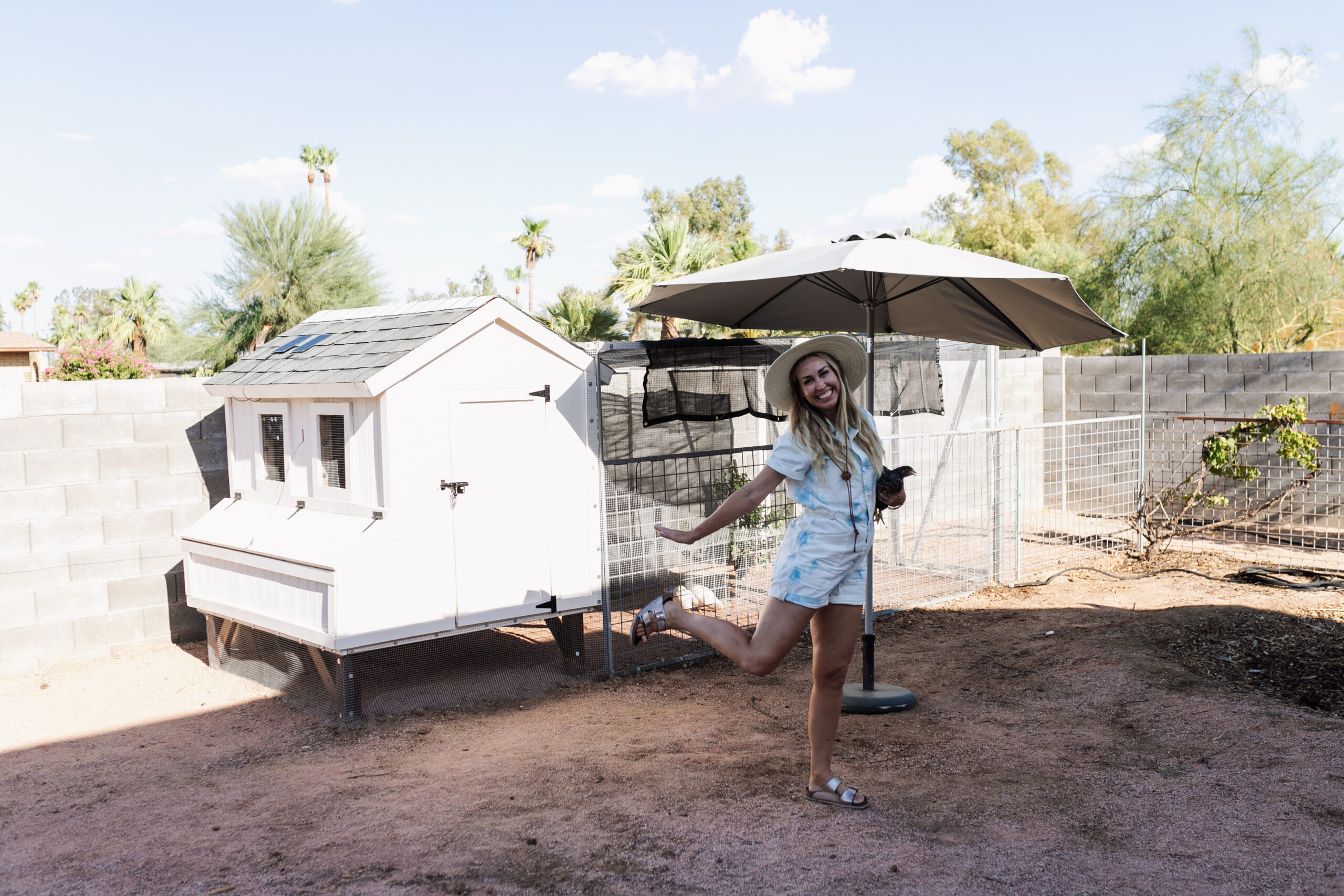 using what we have in the backyard to build our chicken coop and run #thelovedesignedlife #chickencoopbuild #predatorproofchickenrun #chickenrun #diychickencoop