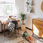 the sweetest space for the kiddos to come visit, learn, and grow! #modernmountainhome #theldlhome #thelovedesignedlife #bunkroom #kidsdesk