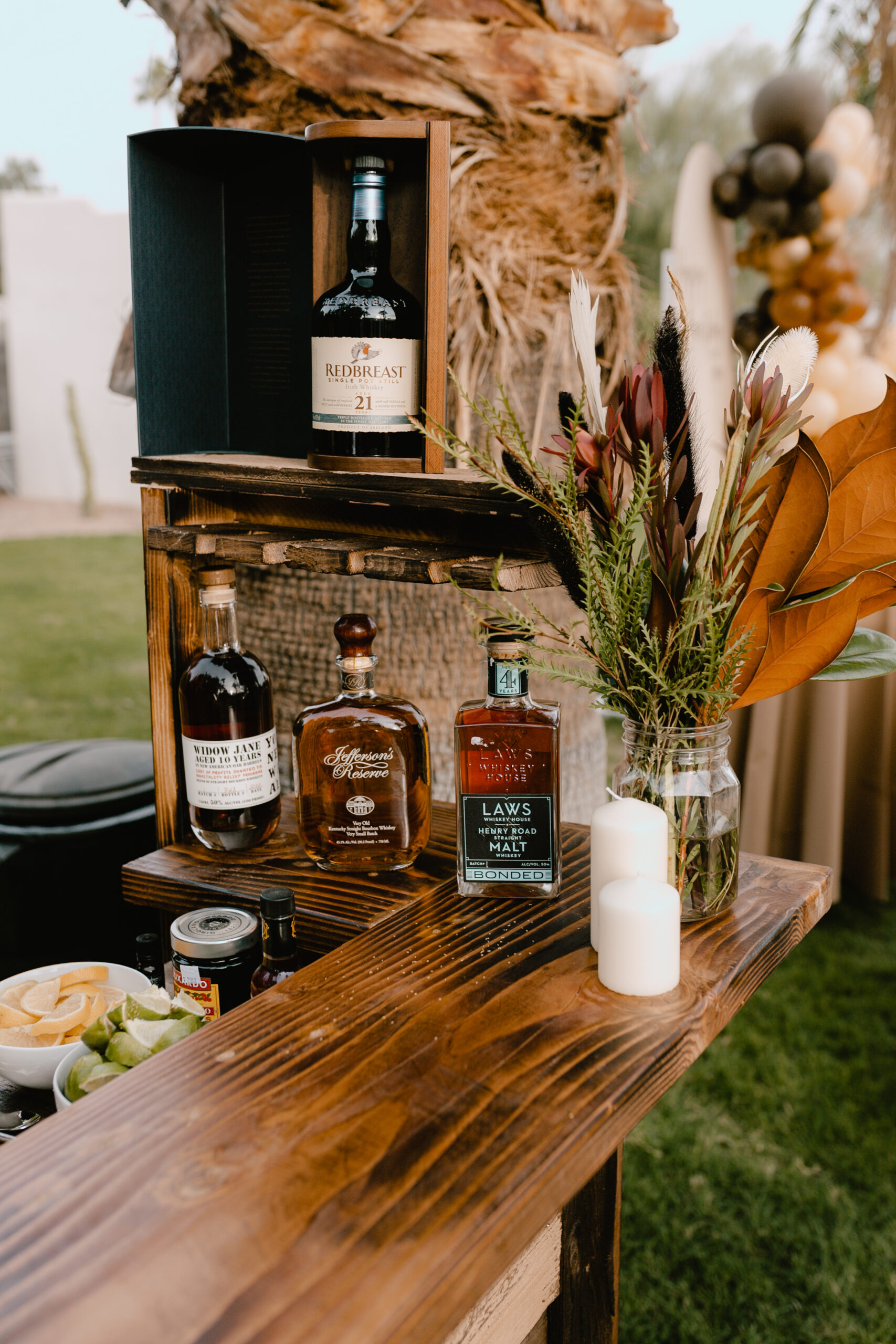 whiskey for the whiskey tasting at this themed 40th birthday party #thelovedesignedlife #40thbirthday #partyideas