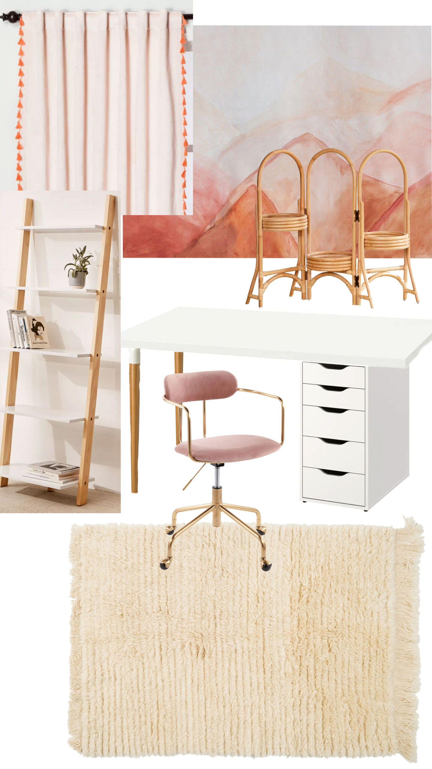 the ldl home: feminine office update inspo board #feminineoffice #homeoffice #theldlhome