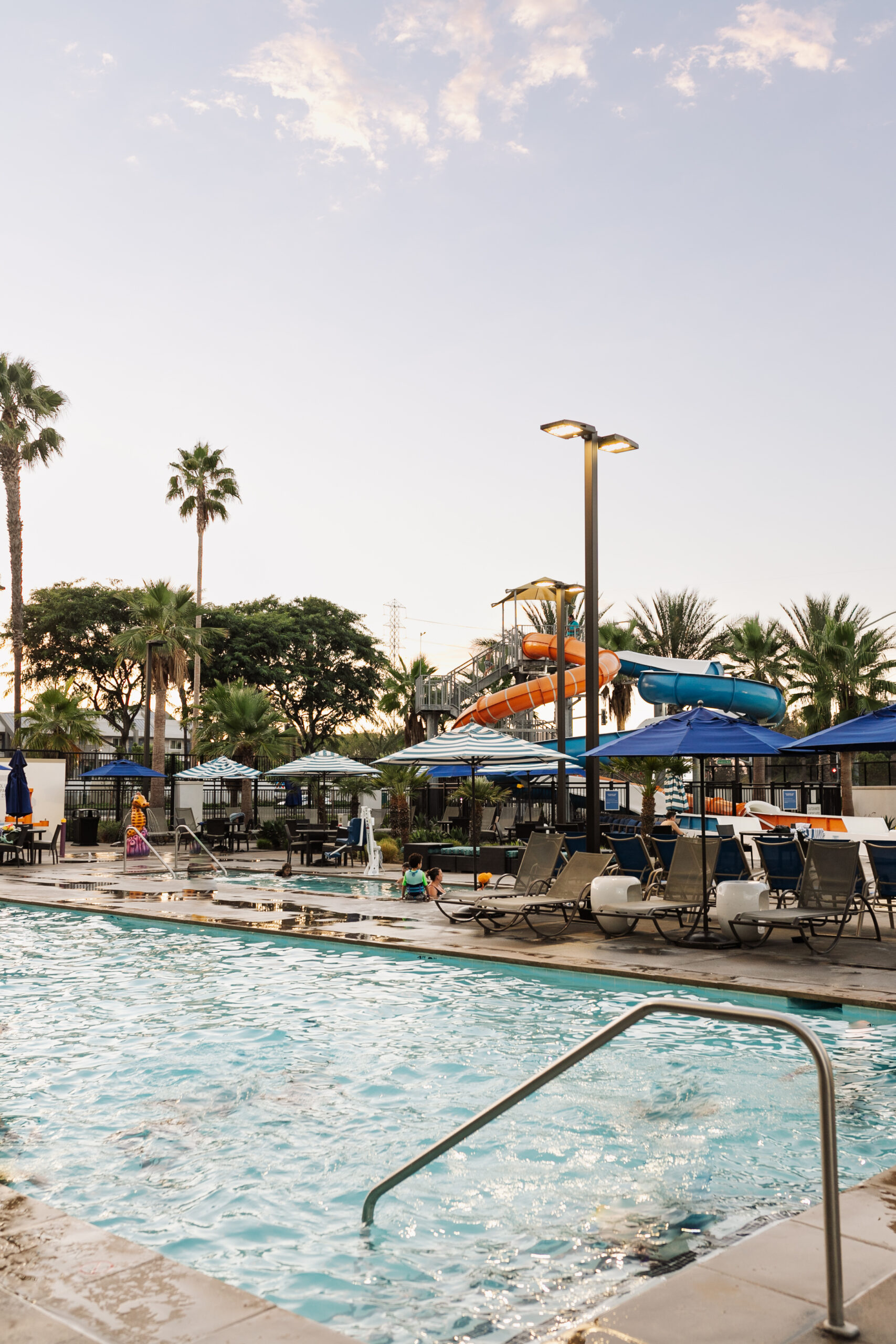 a great hotel for families with this 30,000 sq ft waterpark on site at the Cambria Hotel, Anaheim