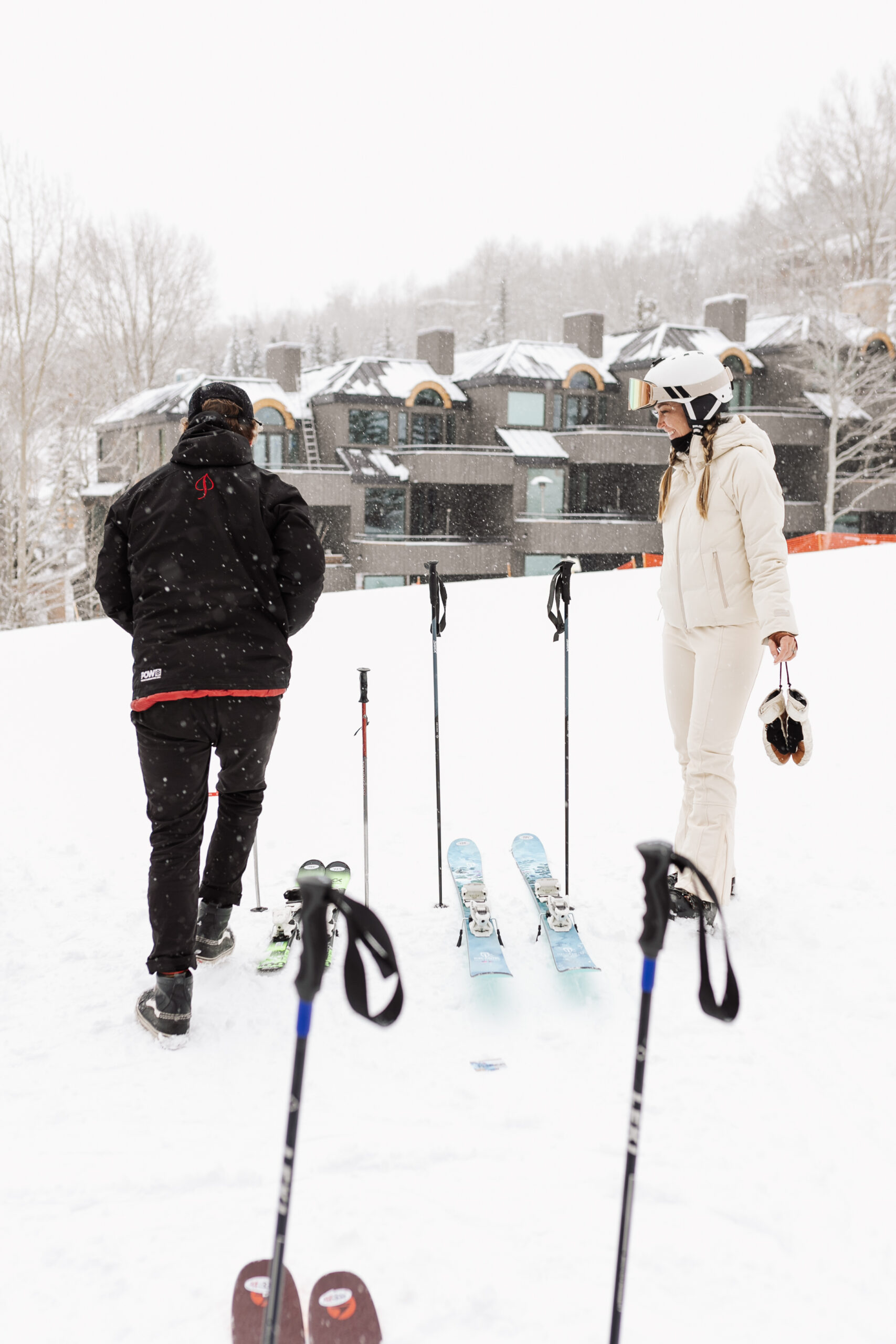 such a luxury to have our skis and gear on the snow ready for us! #viceroysnowmass does it right! #skivalet #luxurytravel