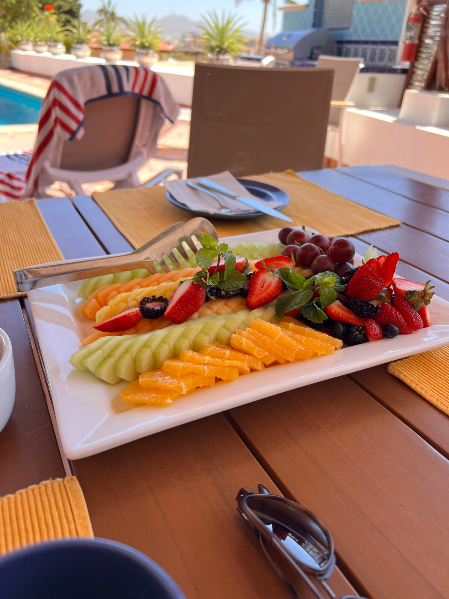 the breakfast spread at our cabo villa was incredible