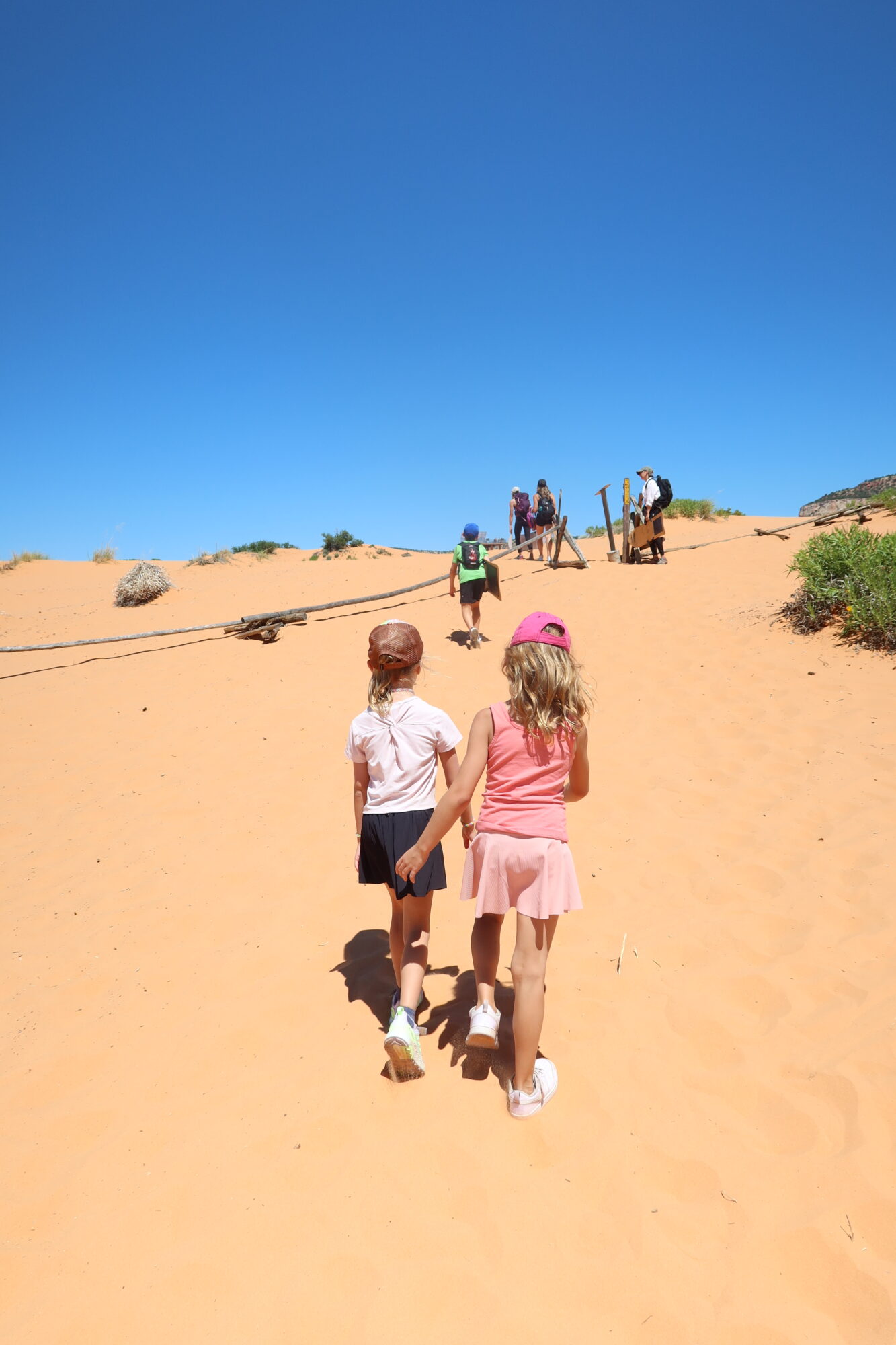 all the kids together on our way to ride the sand dunes in Utah