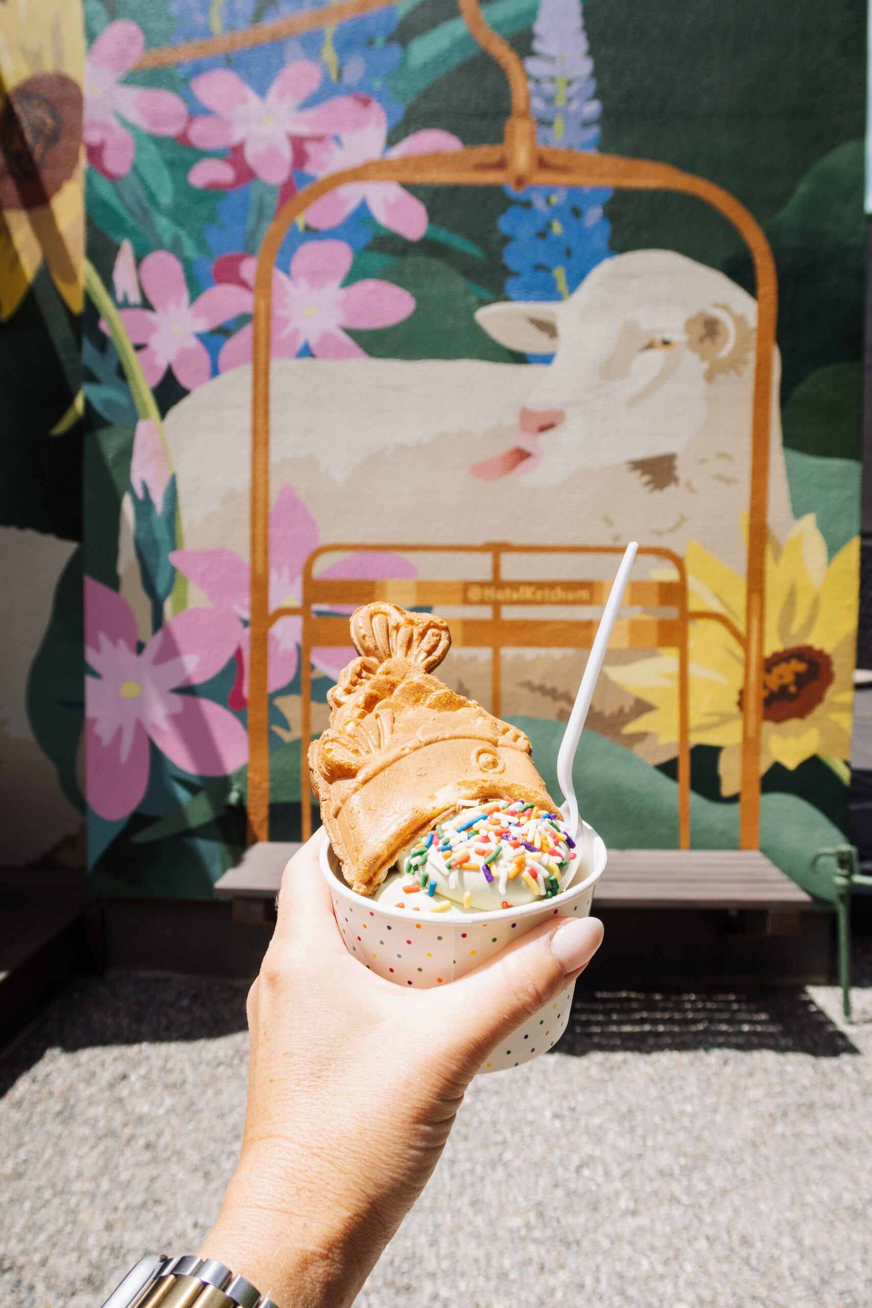 check out the taiyaki style ice cream at the Sweet Spot next door to Ramen Cowboy in Ketchum #icecream #visitketchum